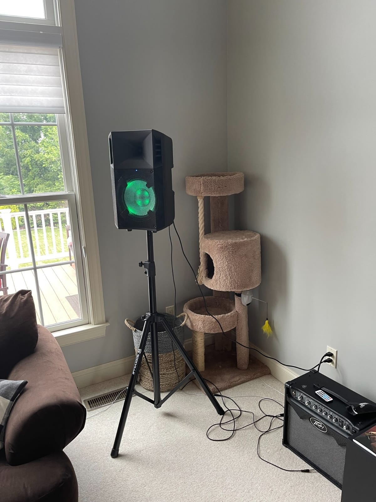 Rockville RVSS2 Black Tripod DJ PA Speaker Stands Pair with Carrying Case | 47