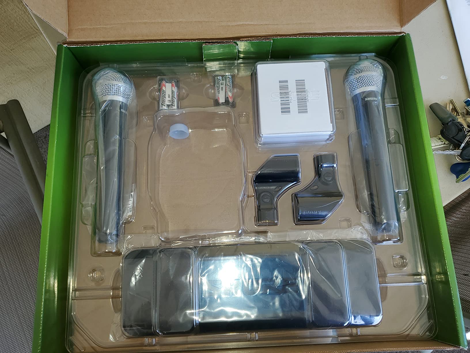 Shure BLX288/PG58 Dual Wireless Vocal System - H10 Band | 14-hour battery and 300 ft UHF range with two PG58 handheld vocal mics and dual-channel receiver for live vocals customer photo 1