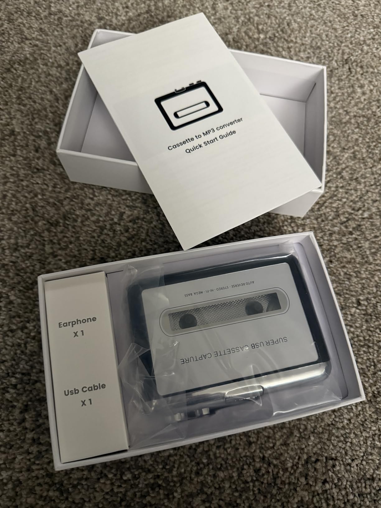 Reshow Cassette Tape Player - Portable Tape Player Audio Cassette to Digital Converter, Compatible with Laptops and Personal Computers Convert Cassette Tape Recorder to iPod Format (Silver) customer photo 1