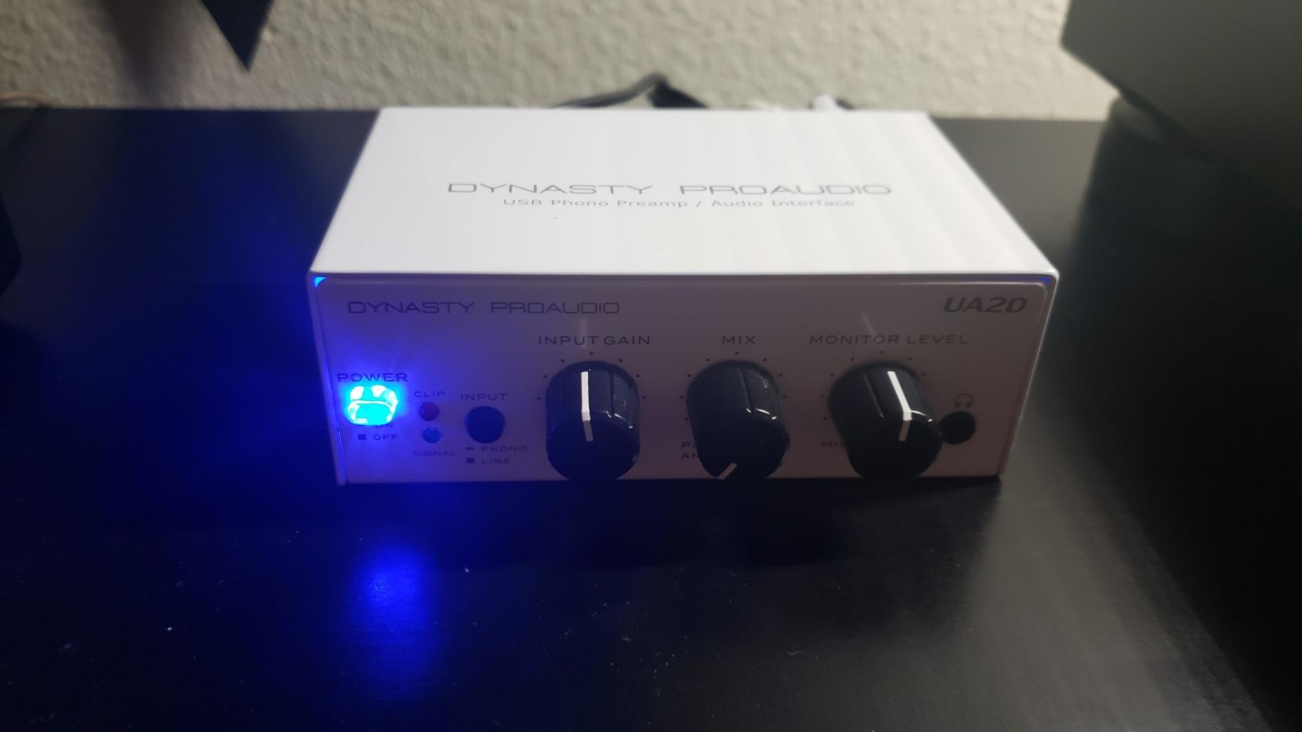 DYNASTY PROAUDIO UA2D USB Phono Preamp for Turntable, Preamp with RIAA Equalized Low Noise Moving Magnet A/D Converter (Power Adaptor & USB Cable Included) customer photo 2