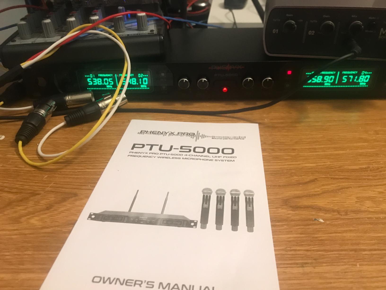 Phenyx Pro 4-Ch UHF Fixed Frequency Wireless Microphone PTU-5000-2H2B | 2 Handheld Mics, 2 Bodypacks, Headset/Lapel Mics, Metal Build, 260 ft Range, Church Services, DJ Sets customer photo 2