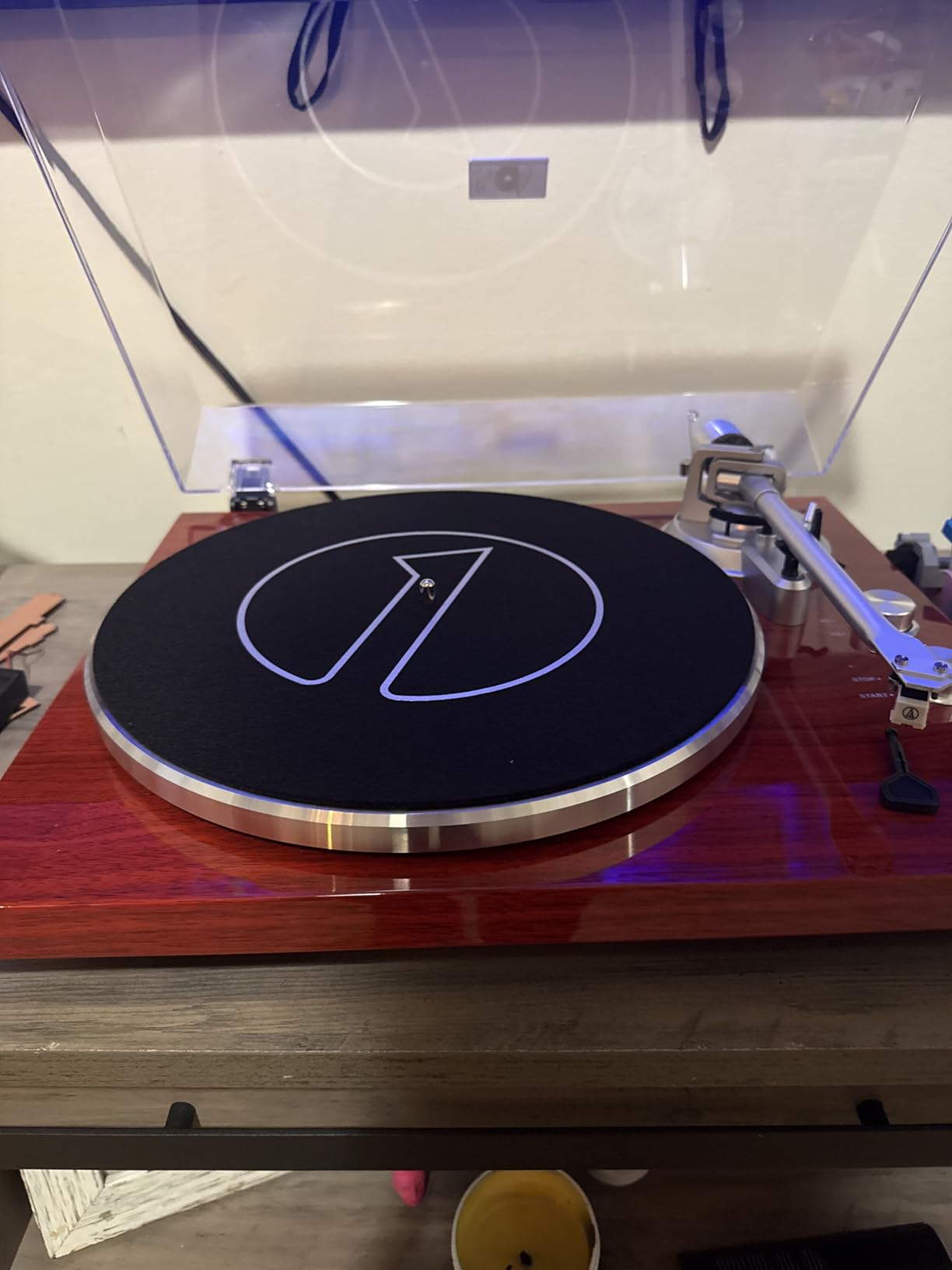 1 BY ONE Belt Drive Turntable with Bluetooth Connectivity, Built-in Phono Pre-amp, USB Digital Output Vinyl Stereo Record Player with Magnetic Cartridge, 33 or 45 RPM customer photo 2