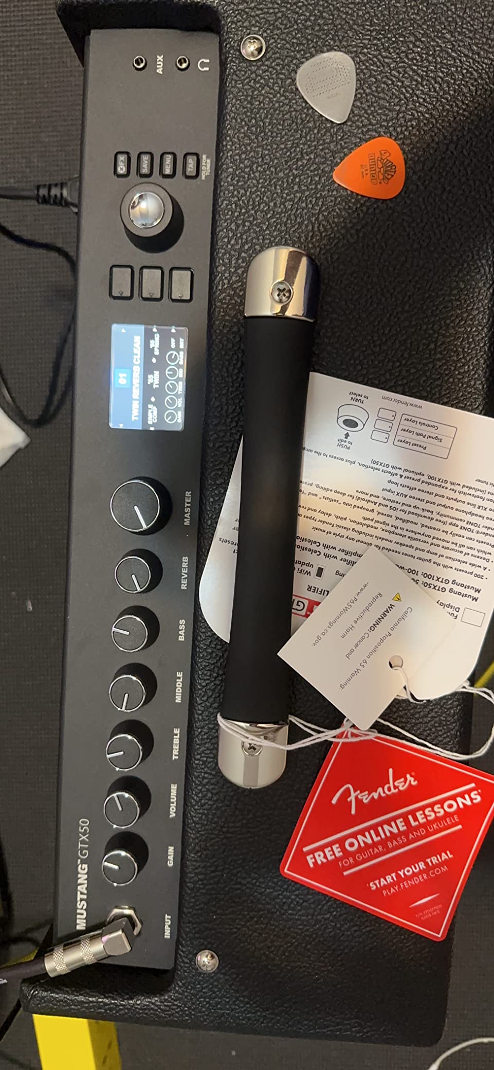 Fender Mustang GTX50 Guitar Amplifier | Built-in effects, Bluetooth streaming, 50 presets, home practice amp, electric guitar, USB recording customer photo 1