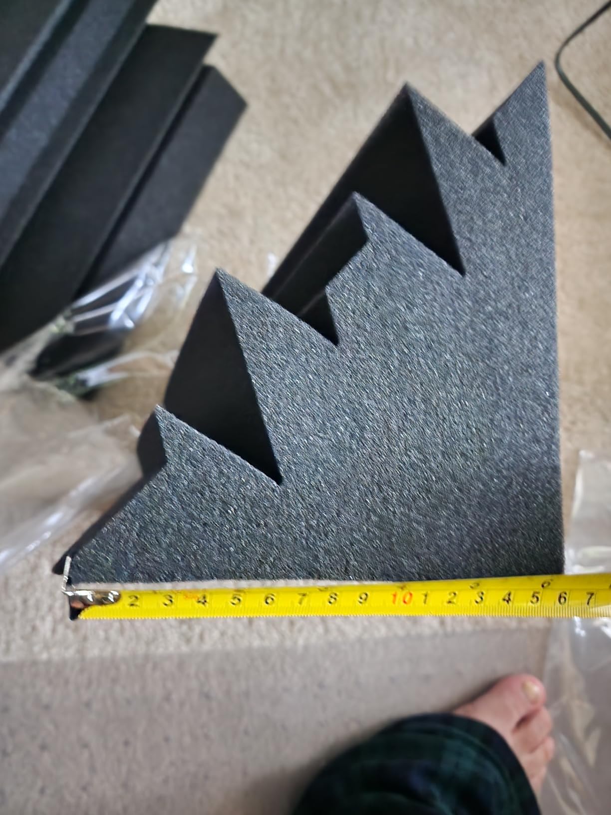 8 Pack Bass Traps Acoustic Foam Corner, 8''x8''x12'' Black Bass Traps Corner Studio Foam customer photo 2