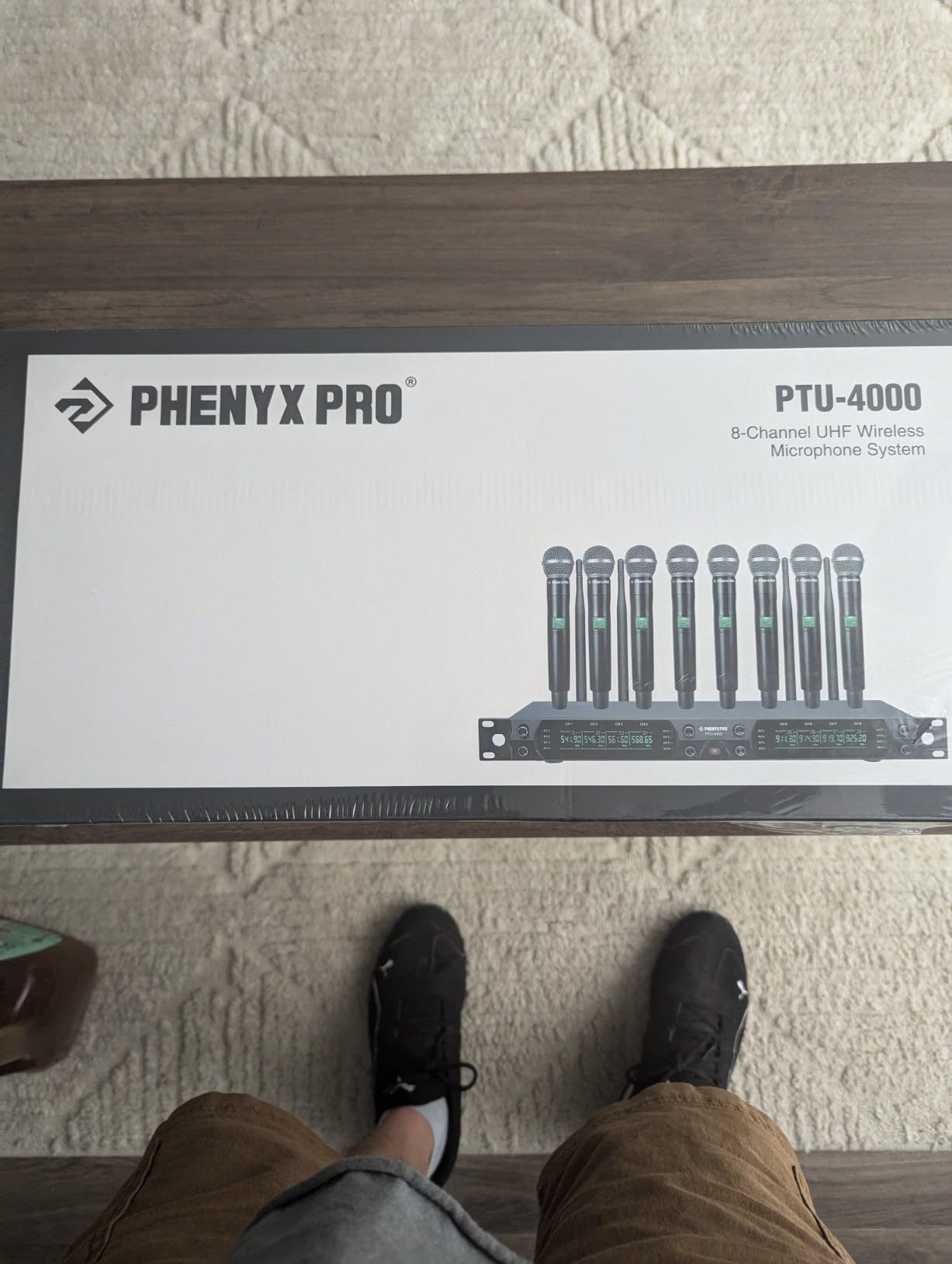 Phenyx Pro 8-Ch UHF Fixed Frequency Wireless Microphone System PTU-4000-8H | 8 Metal Handheld Mics, Dynamic Capsules, 260 ft Range, Karaoke, Church Services, Singing, DJ Sets customer photo 2