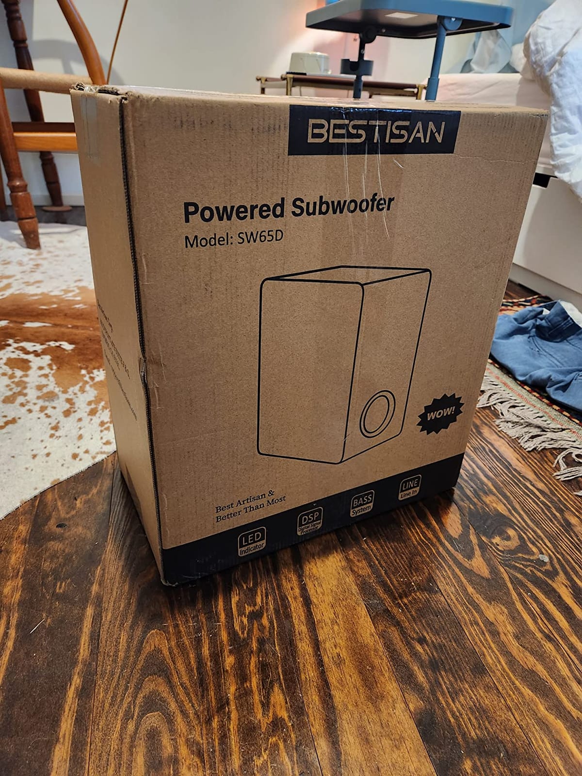 Bestisan Powered Subwoofer Home Audio, Small Subwoofer for Receiver | 6.5