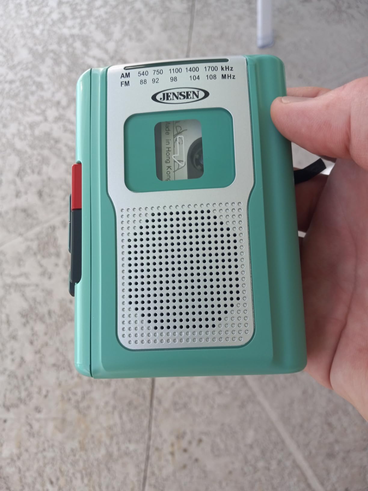Jensen CR-100 Vintage Portable Personal Cassette/Recorder Tape Player with AM-FM Radio Built-in Speaker & Microphone - Teal Limited Edition customer photo 2