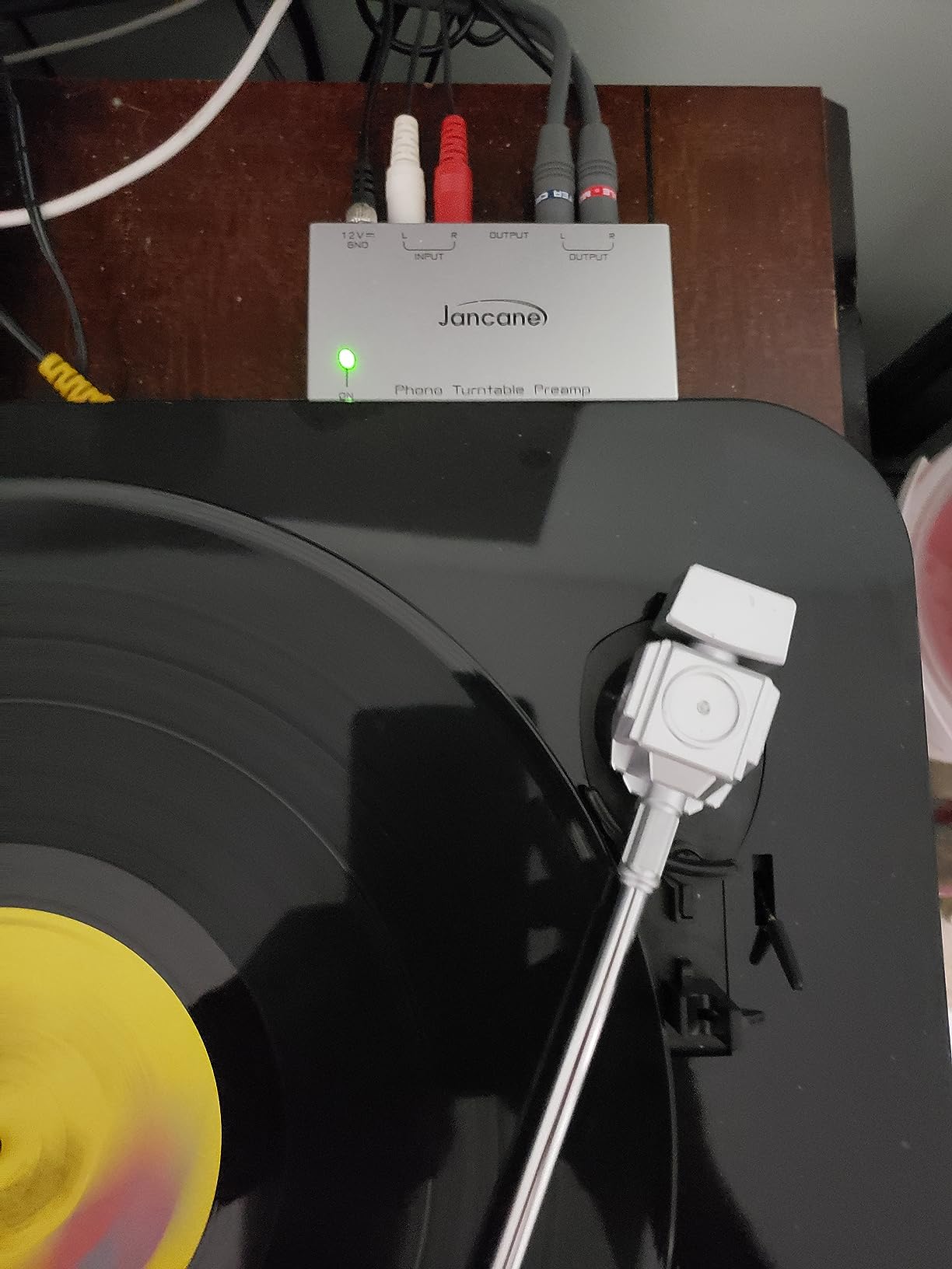 Phono Turntable Preamp, Phono Preamp for Turntable, Record Play, Mini Electronic Audio Stereo Phonograph Preamplifier with RCA Input, RCA/TRS Output, Phono Preamp with 12 Volt DC Adapter customer photo 1
