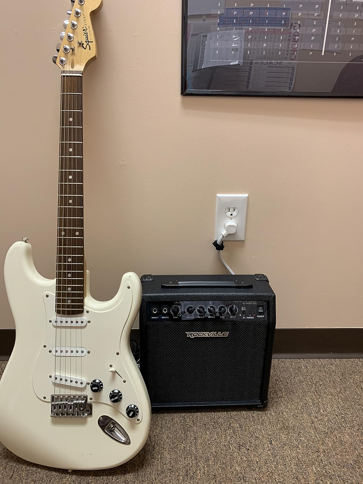 Rockville G-AMP 20W Guitar Amplifier Combo with Bluetooth, Delay, Dual Guitar Inputs, Clean/Overdrive, EQ Controls, Portable for Practice and Small Gigs | 3-Band EQ, 20W RMS, Dual Inputs, Clean/Overdrive, Headphone Jack, Portable customer photo 2