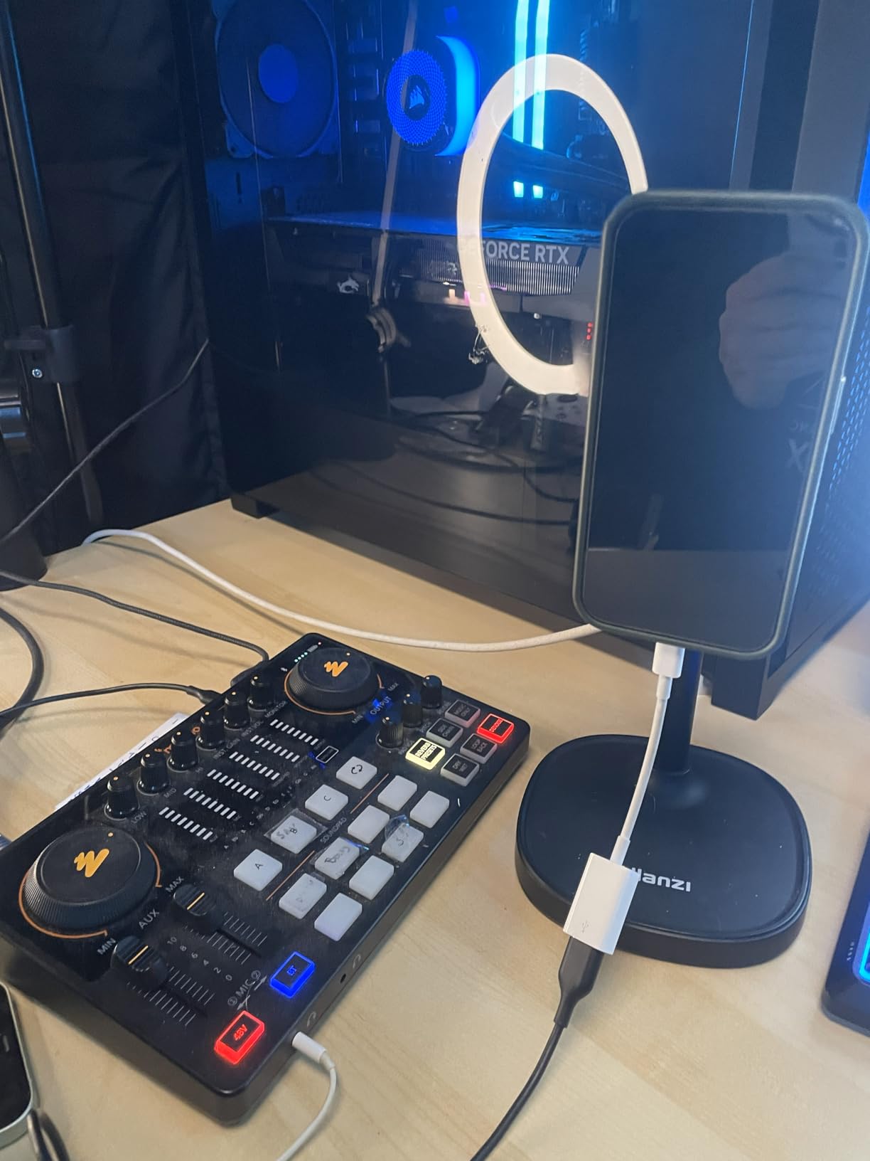 MAONO AME2A Podcast Equipment Bundle with Audio Interface and XLR Condenser Mic, 48V Phantom Power customer photo 1
