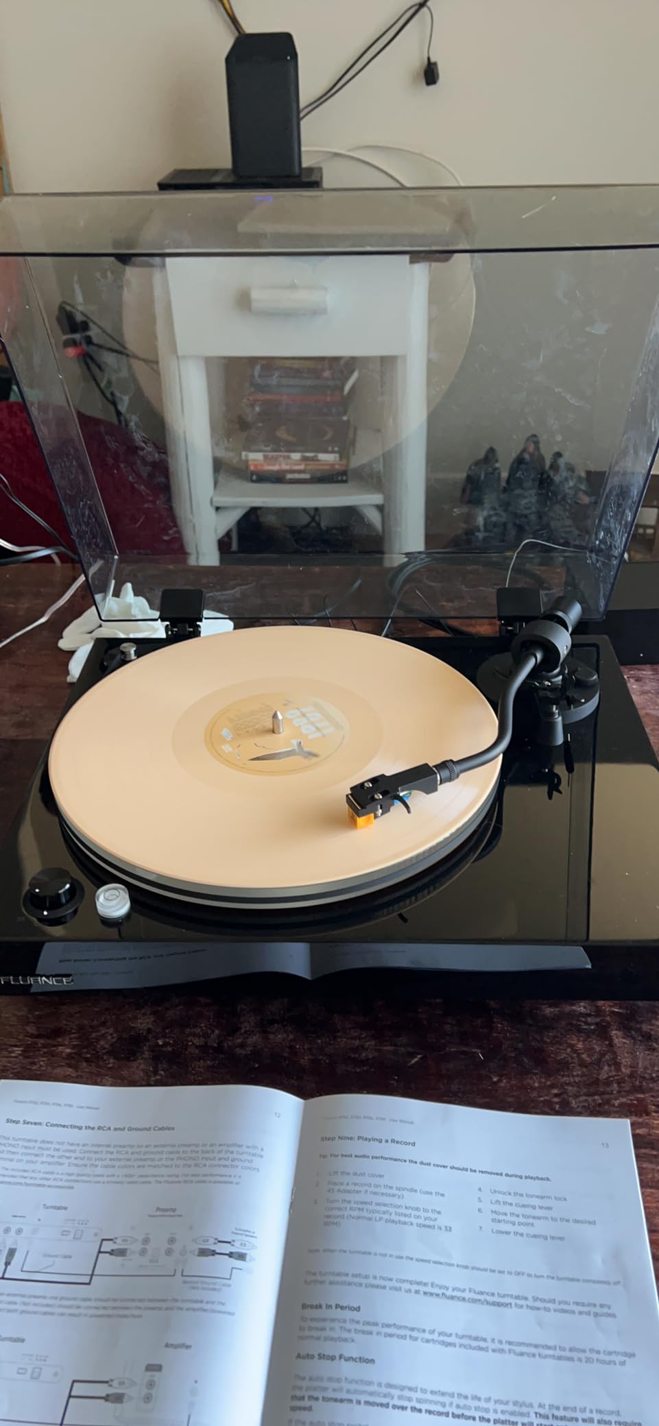 RT85N Reference High Fidelity Vinyl Turntable Record Player with Nagaoka MP-110 Cartridge, Acrylic Platter, Speed Control Motor, High Mass MDF Wood Plinth, Vibration Isolation Feet - Walnut customer photo 2