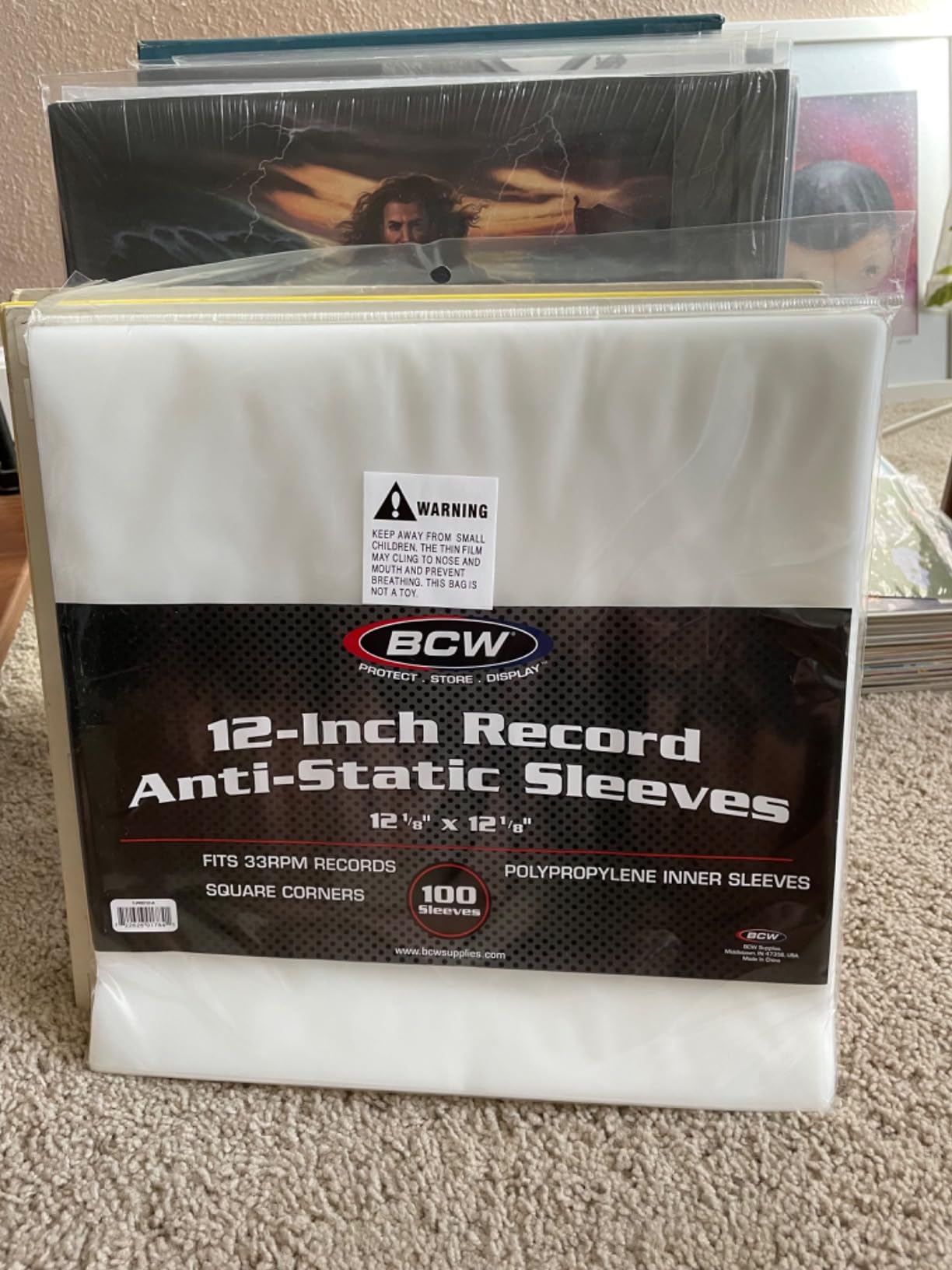 BCW 12-inch Record Inner Sleeves - 100 ct | Anti-Static Polypropylene Vinyl LP Storage Protectors | 100 Pieces customer photo 2