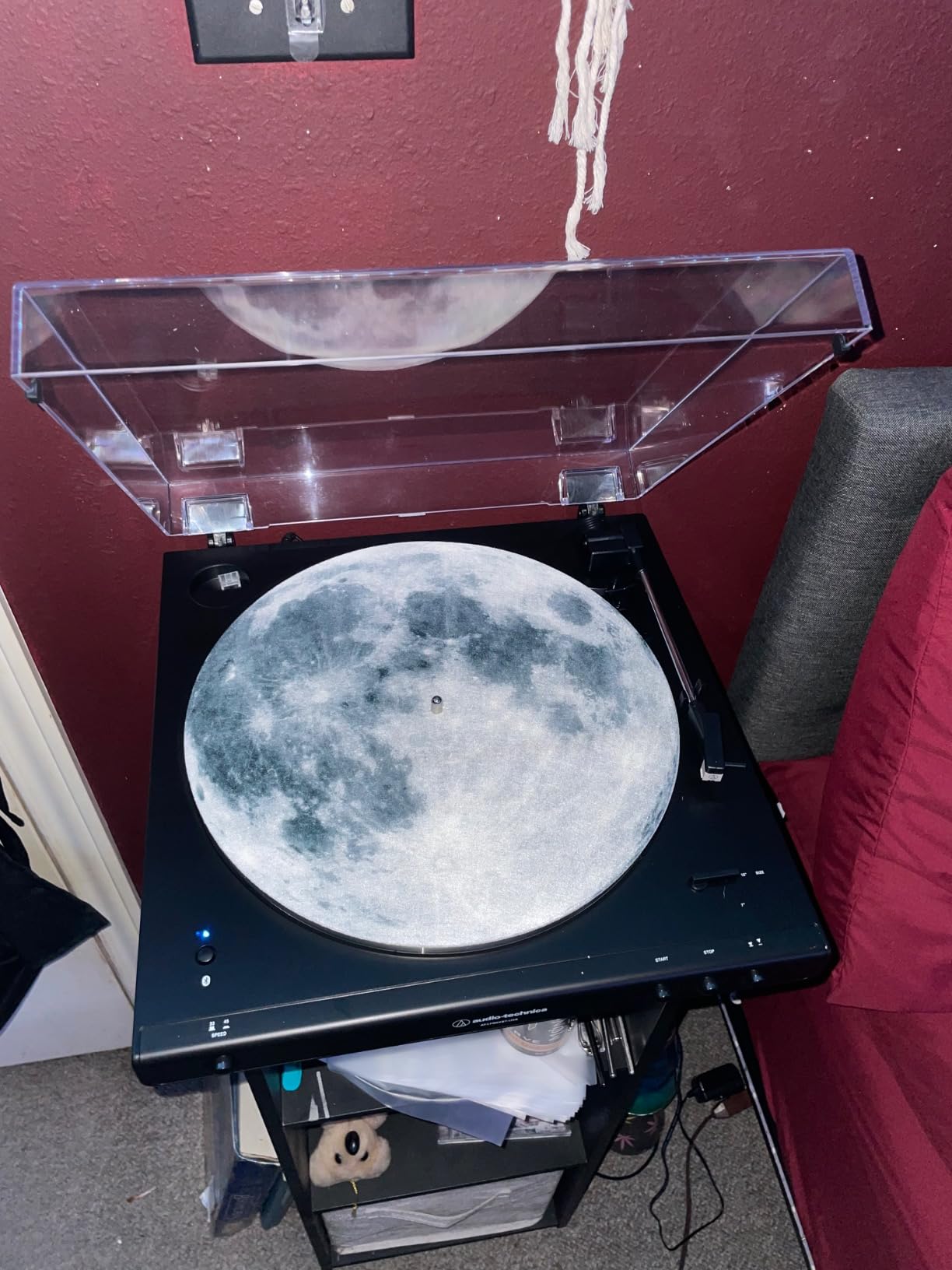 12 Inch Turntable Mat, Record Player Slipmat (Moon) | Felt Anti-Static Turntable Mat, for Vinyl LP Record Player customer photo 1