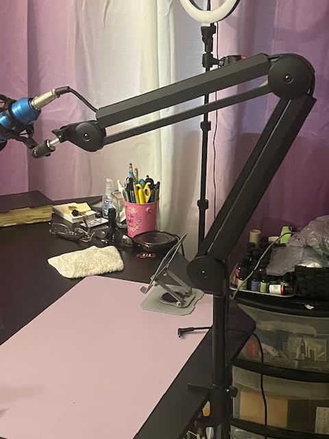 InnoGear Mic Arm Microphone Boom Arm Cable Management for Blue Yeti, Black | Desk Mount, Professional, Extendable, Horizontal Reach 32.3