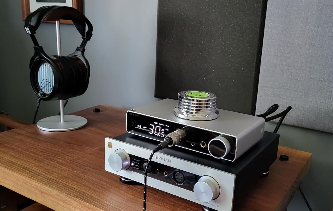 Topping L70 Full Balanced NFCA Headphone Amplifier, 7500mWx2 HiFi Headphone Amp, 4-Pin XLR/4.4mm Balanced/6.35mm SE Earphone Jack/Line Output XLR/TRS/RCA Input Home Audio Preamplifier (Silver) customer photo 2