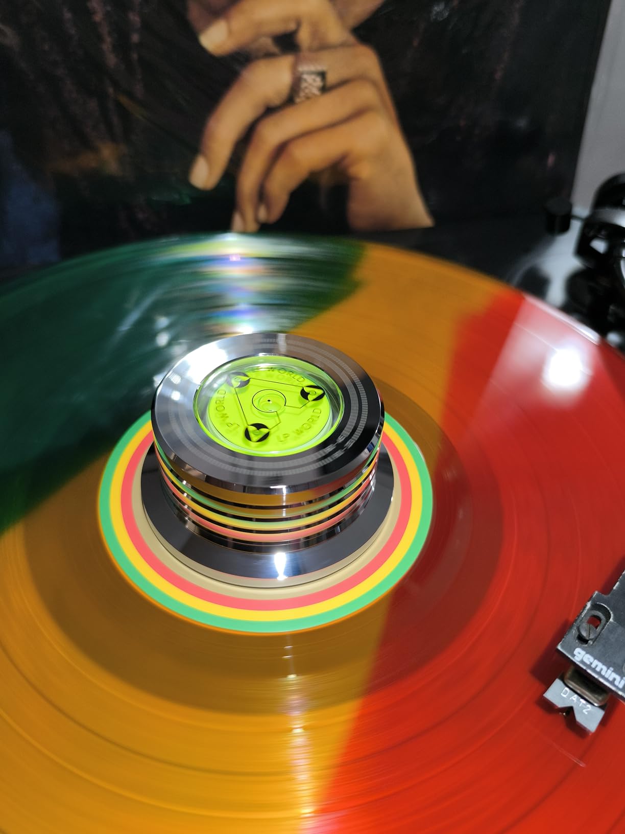 QWORK Record Weight Phono Disc Stabilizer, 60HZ Record Weight Stabilizer, with Bubble Leveling customer photo 2