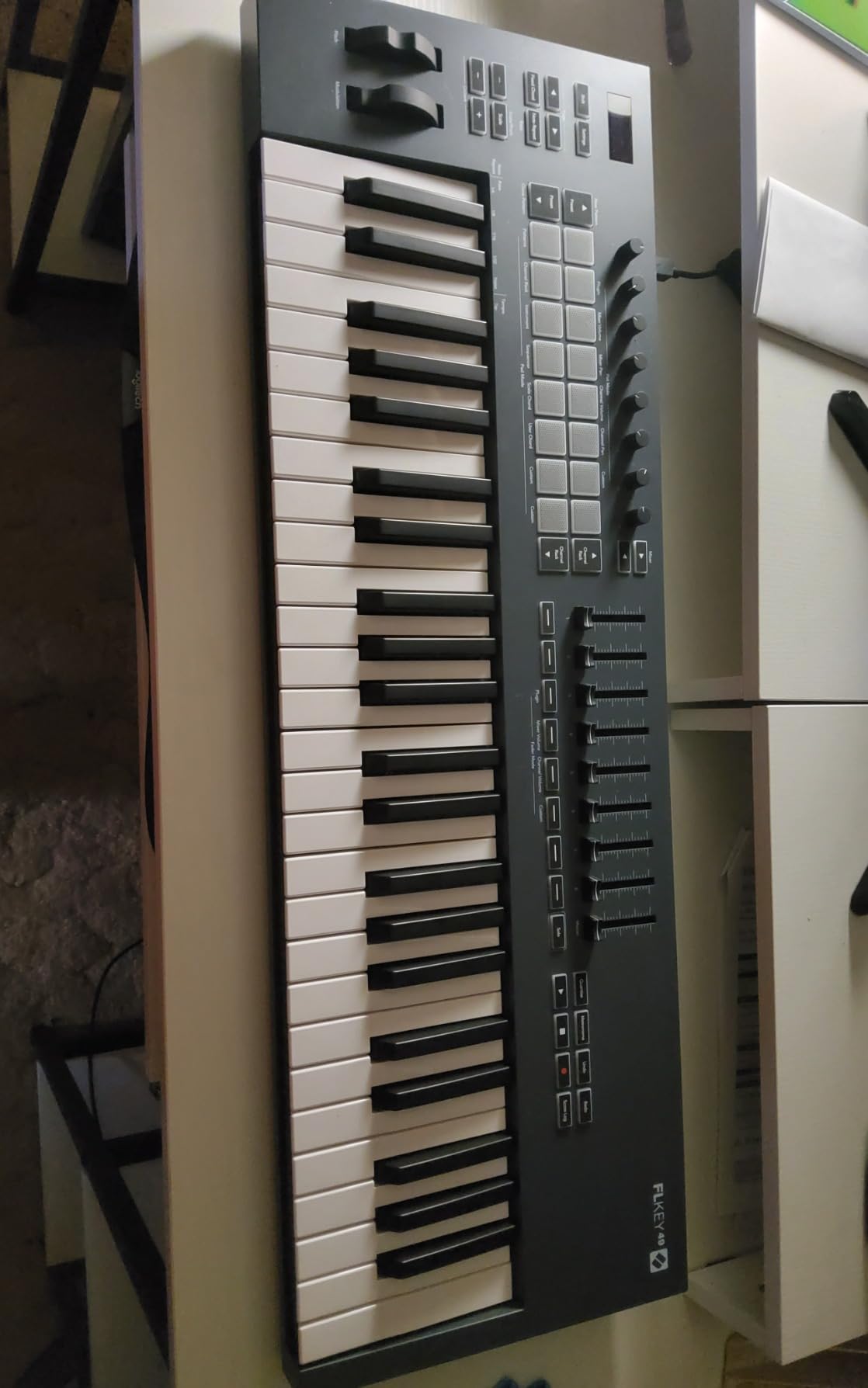 Novation FLkey 49 USB MIDI Controller Keyboard | USB-C, 49 Semi-Weighted Keys, 16 Pads, Faders, 8 Encoders, Pitch/Mod Wheels, Scale Mode, 5-Pin MIDI Out customer photo 2