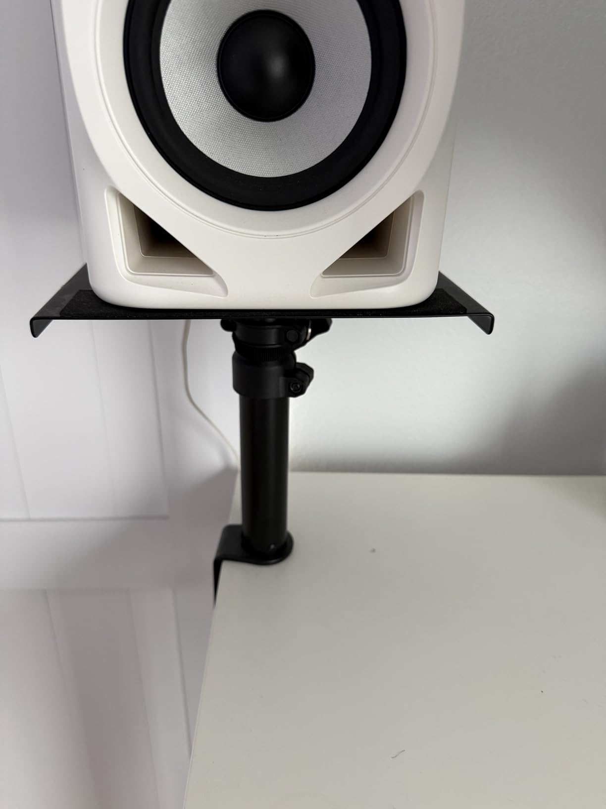 Vondynote Set of 2 Desktop Clamp Speaker Stands Short Studio Monitor Stands Height Adjustable | Height Adjustable 9