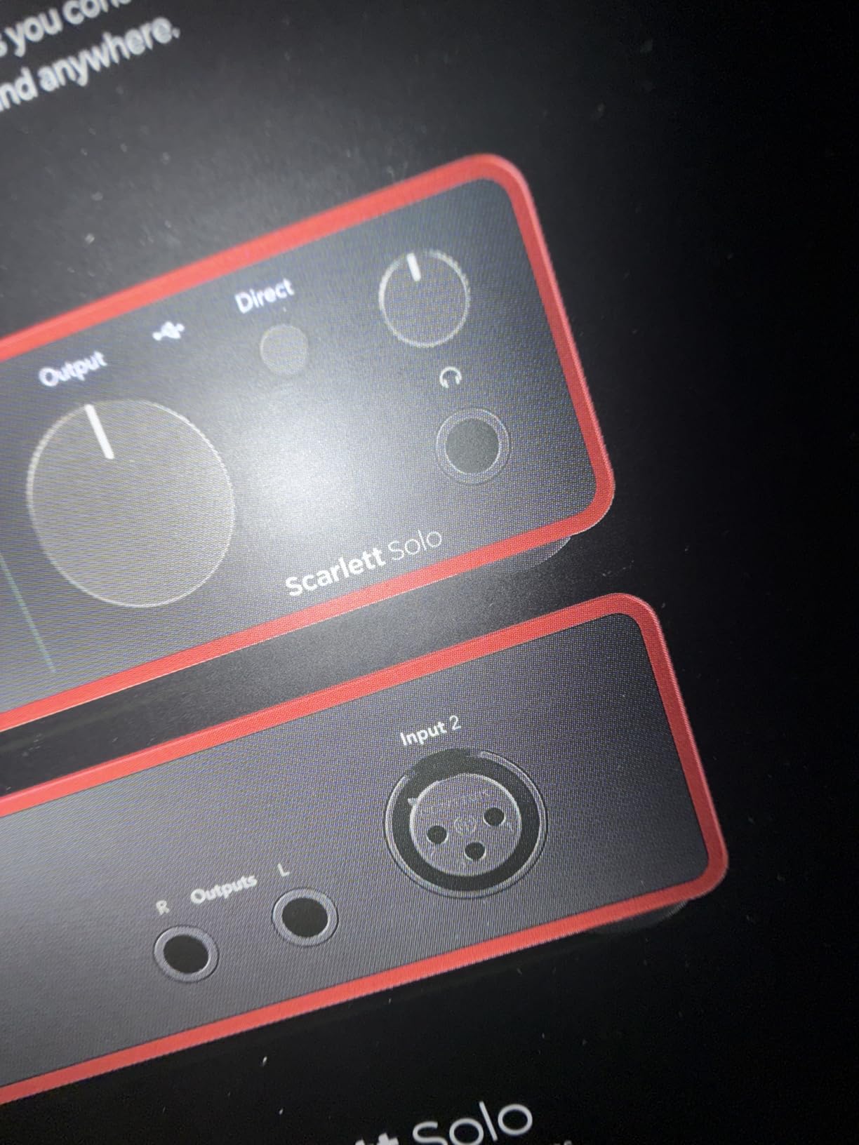 Focusrite Scarlett Solo 4th Gen USB Audio Interface, for the Guitarist, Vocalist, or Producer - High-Fidelity, Studio Quality Recording, and All the Software You Need to Record | 1 XLR Mic Preamp, 1 Hi-Z Instrument Input, 24-Bit/192kHz, 120dB Dynamic Range, Air Modes, PC/Mac/iPad Compatible customer photo 1