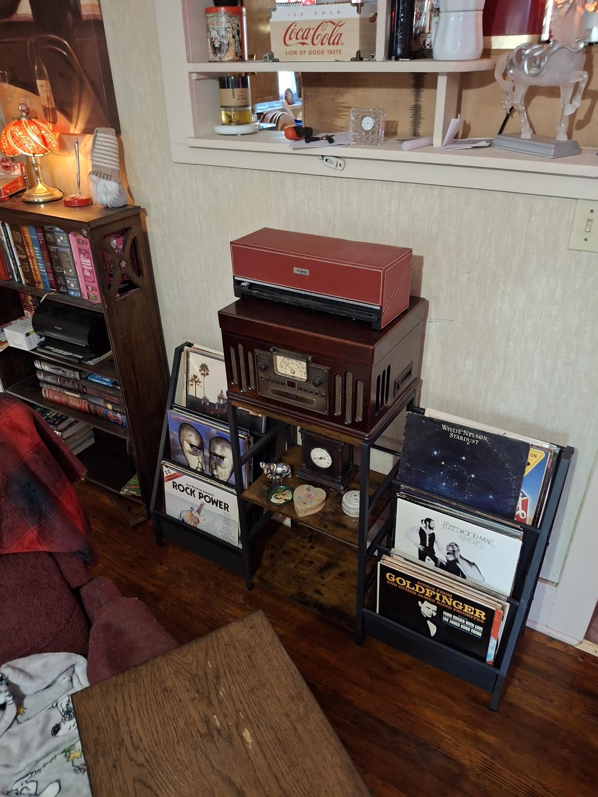 Record Player Stand with Vinyl Storage, Record Player Table with Vinyl Record Storage Up to 280 Albums, Turntable Stand with Record Holder Display Shelf, Record Cabinet for Media Stereo Audio customer photo 1