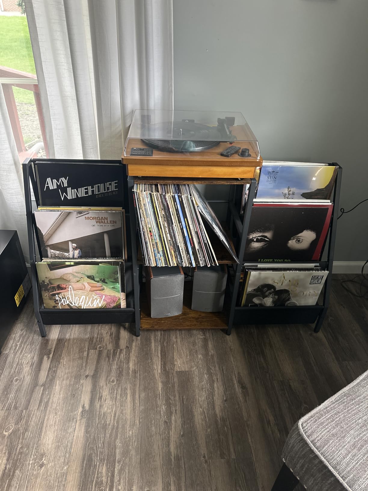 Record Player Stand with Vinyl Storage, Record Player Table with Vinyl Record Storage Up to 280 Albums, Turntable Stand with Record Holder Display Shelf, Record Cabinet for Media Stereo Audio customer photo 2