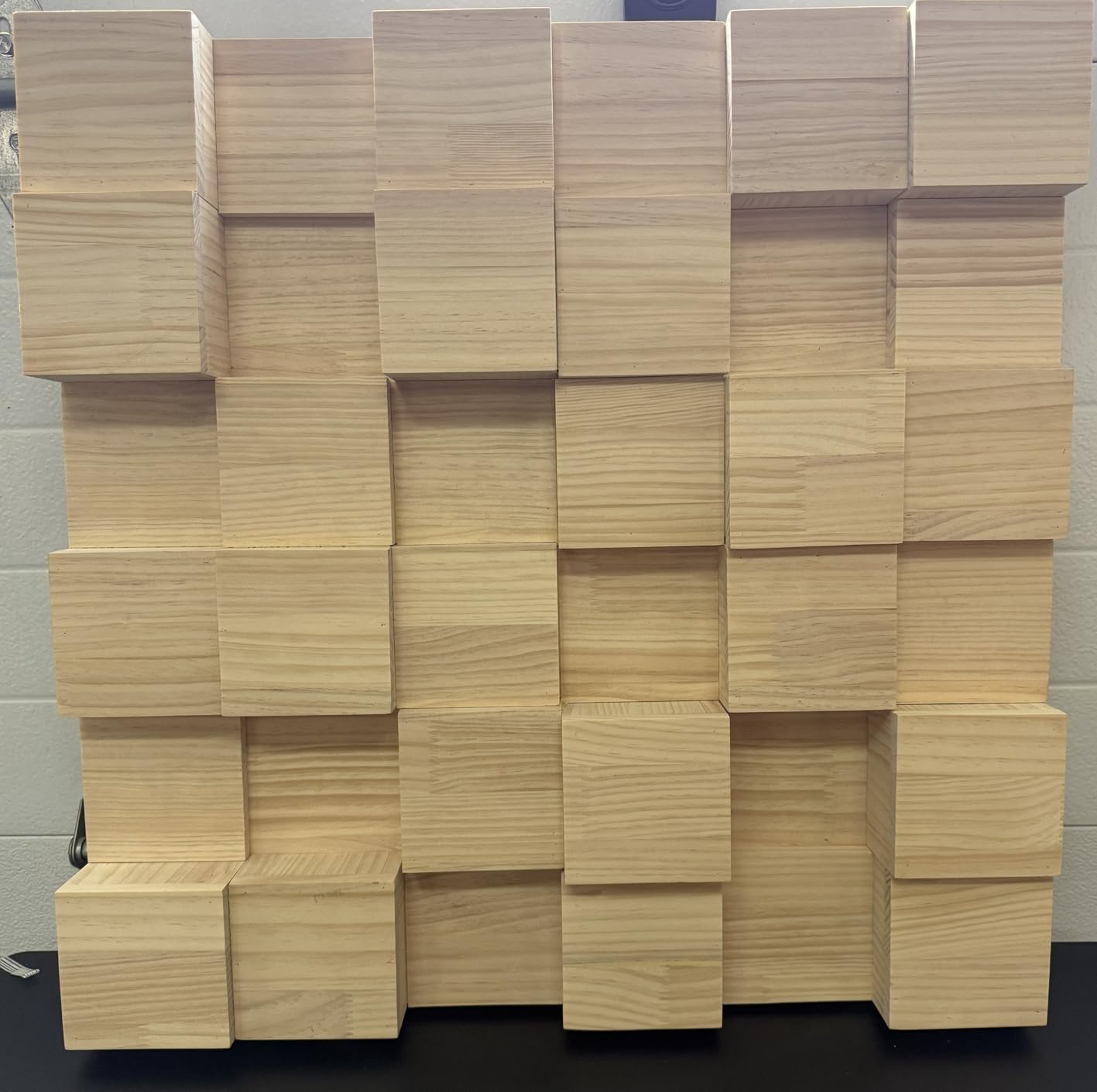 Wood Acoustic Sound Diffuser - 23.6x23.6x3.2 Inches Acoustic Wall and Ceiling Panel for Music Studio Theater customer photo 2