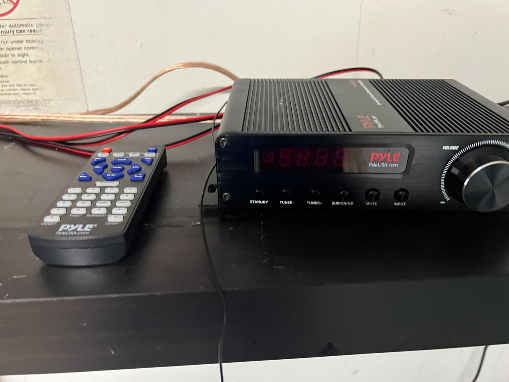 Pyle 100W 5 Channel Audio Amplifier - Wireless Bluetooth Home Theater Power Stereo Receiver with Surround Sound w/HDMI, AUX, FM Antenna, Subwoofer Speaker Input, 12V Adapter - PFA540BT.6 customer photo 2