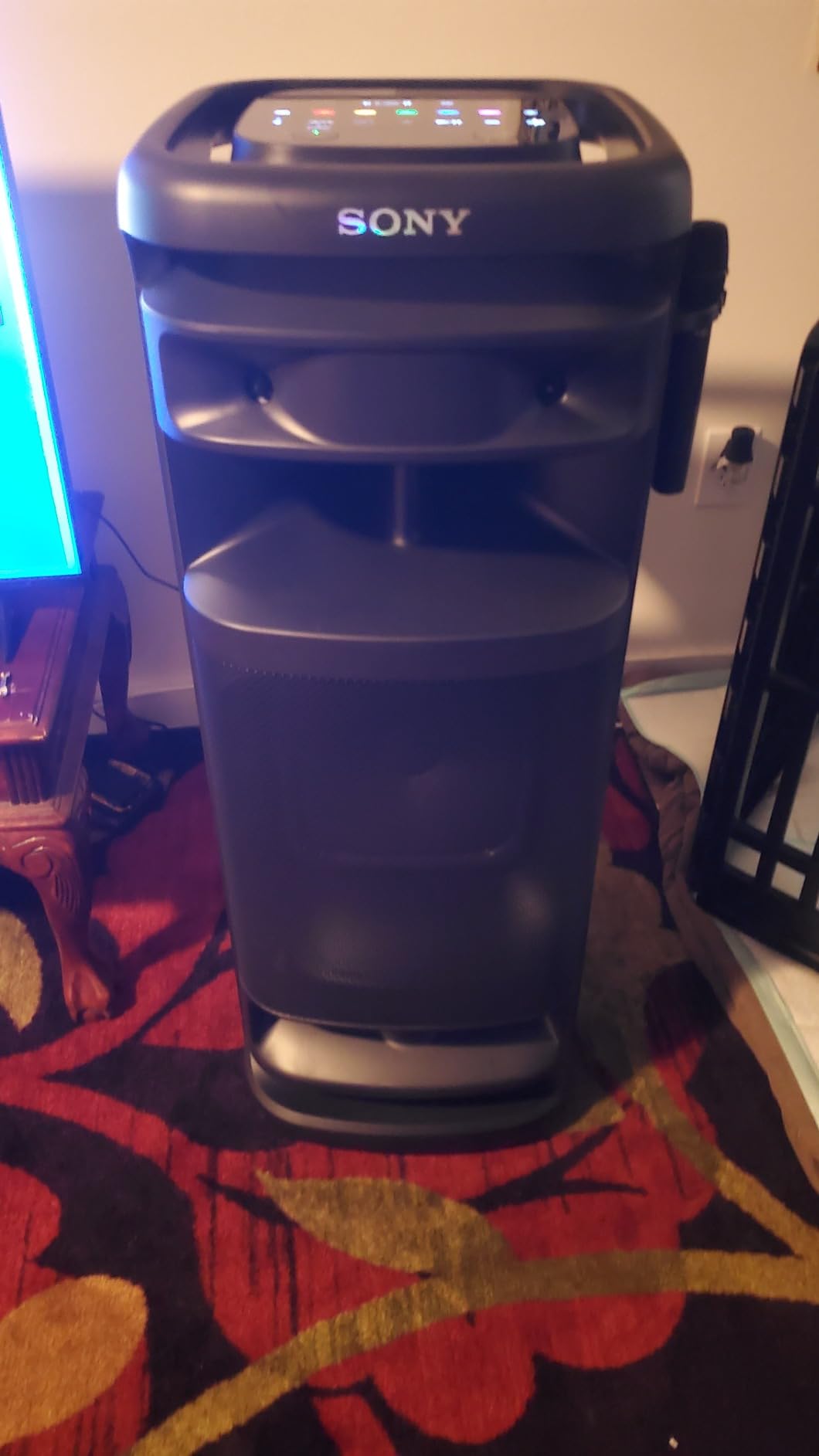 Sony ULT Tower 10 Bluetooth Karaoke Party Speaker with Wireless Microphone | 360° Sound & Party Lights, Wireless mic included, Handle and Wheels, TV Sound Booster, 7-Band EQ, 2 Enhanced Bass Modes customer photo 1