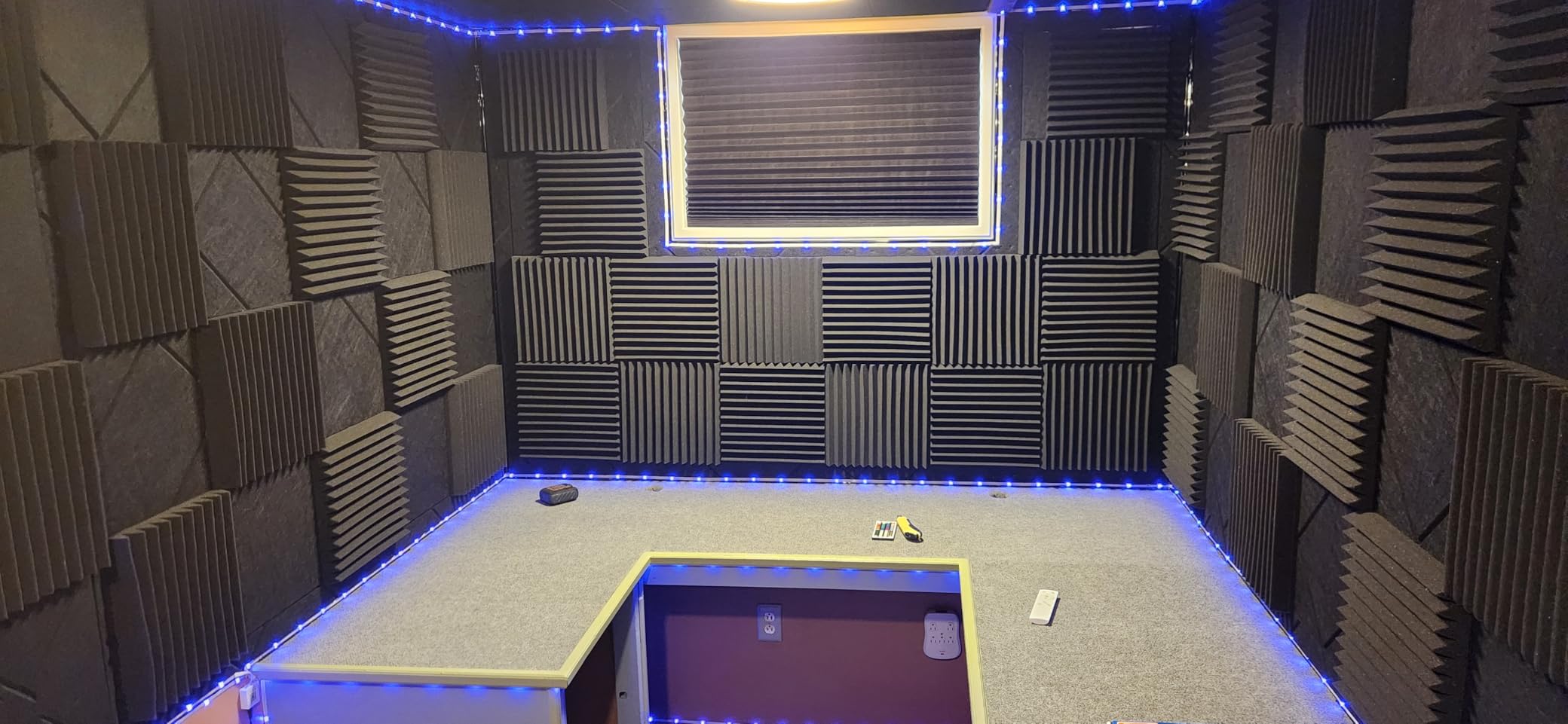 Soundsbay Hexagon Acoustic Panels, Self-Adhesive 18 Pack Sound Panels | 150kg/m3 High-Density Polyester, Covers 15 sq ft Soundproof Wall Panels for Walls, Office, Ceiling 12
