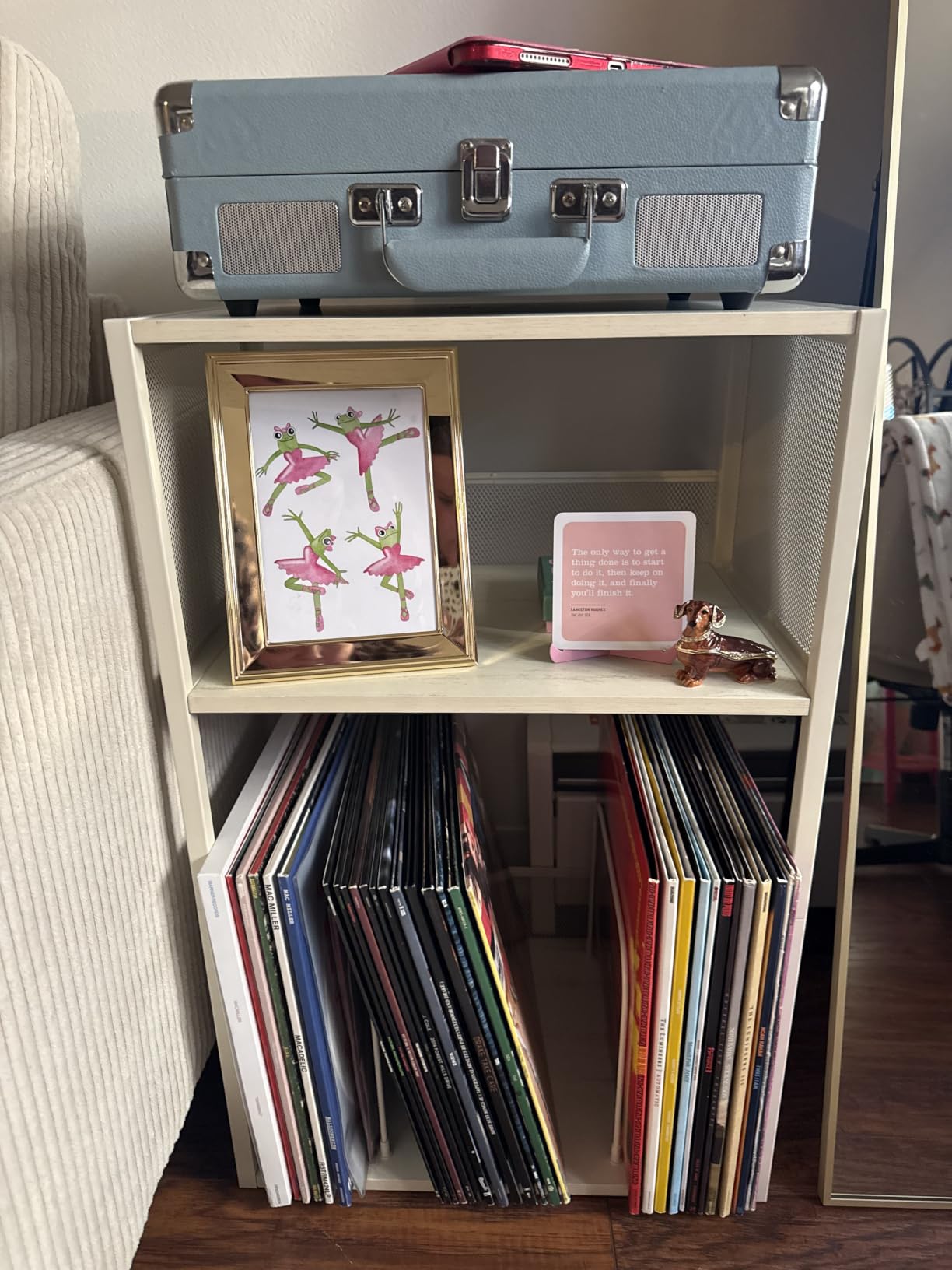 VASAGLE Record Player Stand, 3-Tier Side Table, Vinyl Record Storage up to 100 Albums customer photo 2