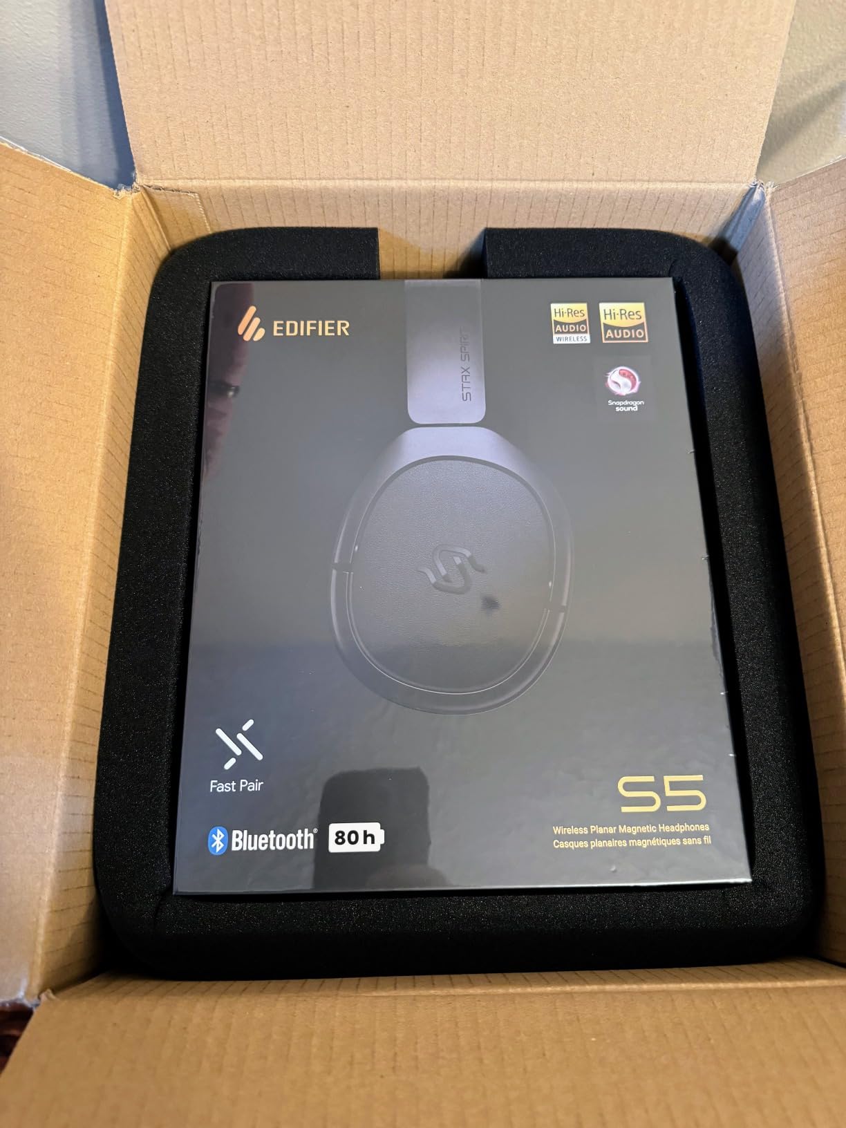 Edifier STAX Spirit S5 Wireless Planar Magnetic Headphones | Snapdragon Sound, aptX Adaptive, Hi-Res Audio (LDAC LHDC), Bluetooth 5.4 customer photo 1