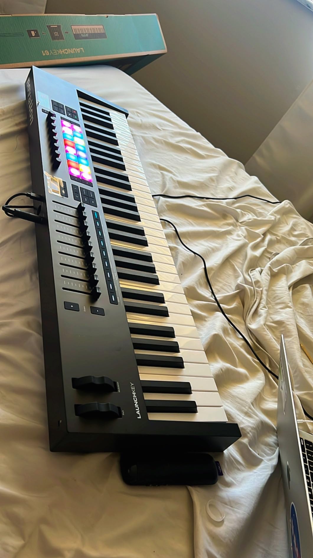 Novation Launchkey 61 MK4 - 61 Key Semi-Weighted, USB, MIDI Keyboard Controller with DAW Integration, 16 Pads with Polyphonic Aftertouch, 9 Faders, OLED Display, Scale & Chord Modes customer photo 1
