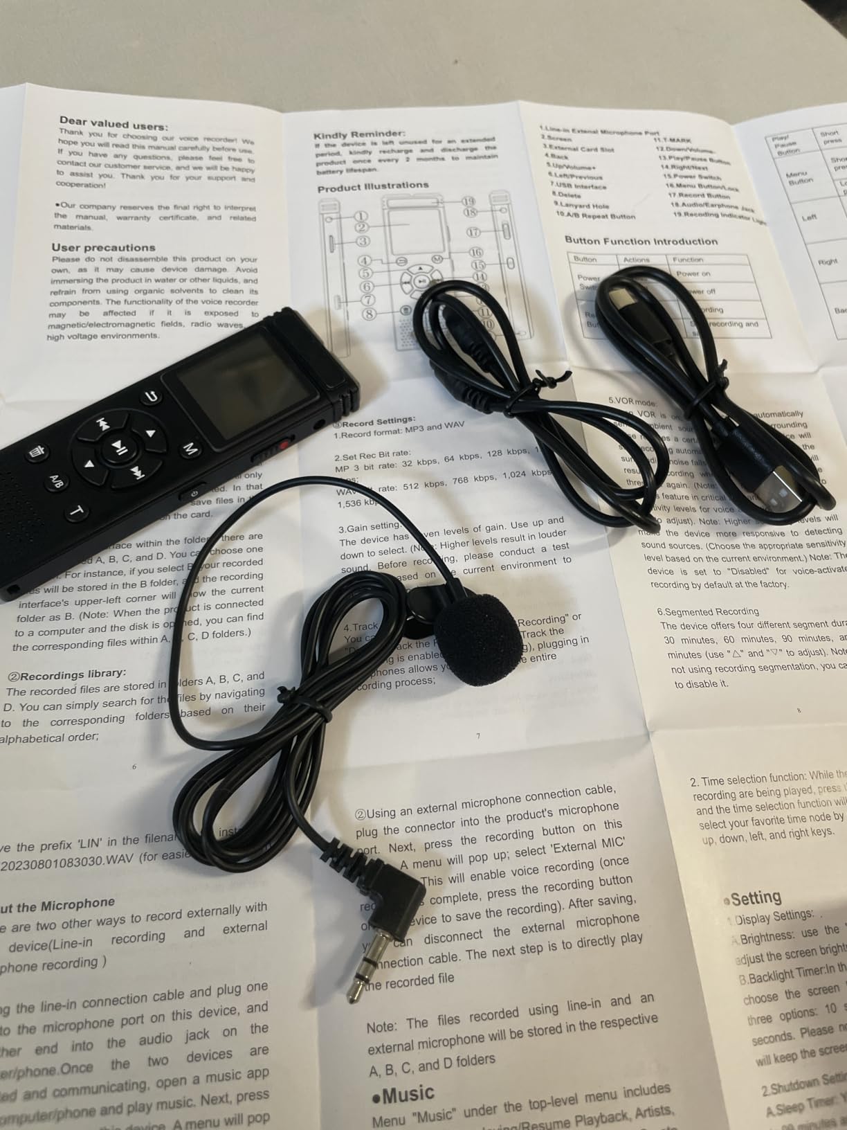 136GB Digital Voice Recorder with Playback,9000 Hours Audio Recording Device,Voice Activated Recorder with Noise Reduction,A-B Repeat,Mp3 Player and Password for Lectures Meeting/Classes/Interviews customer photo 2