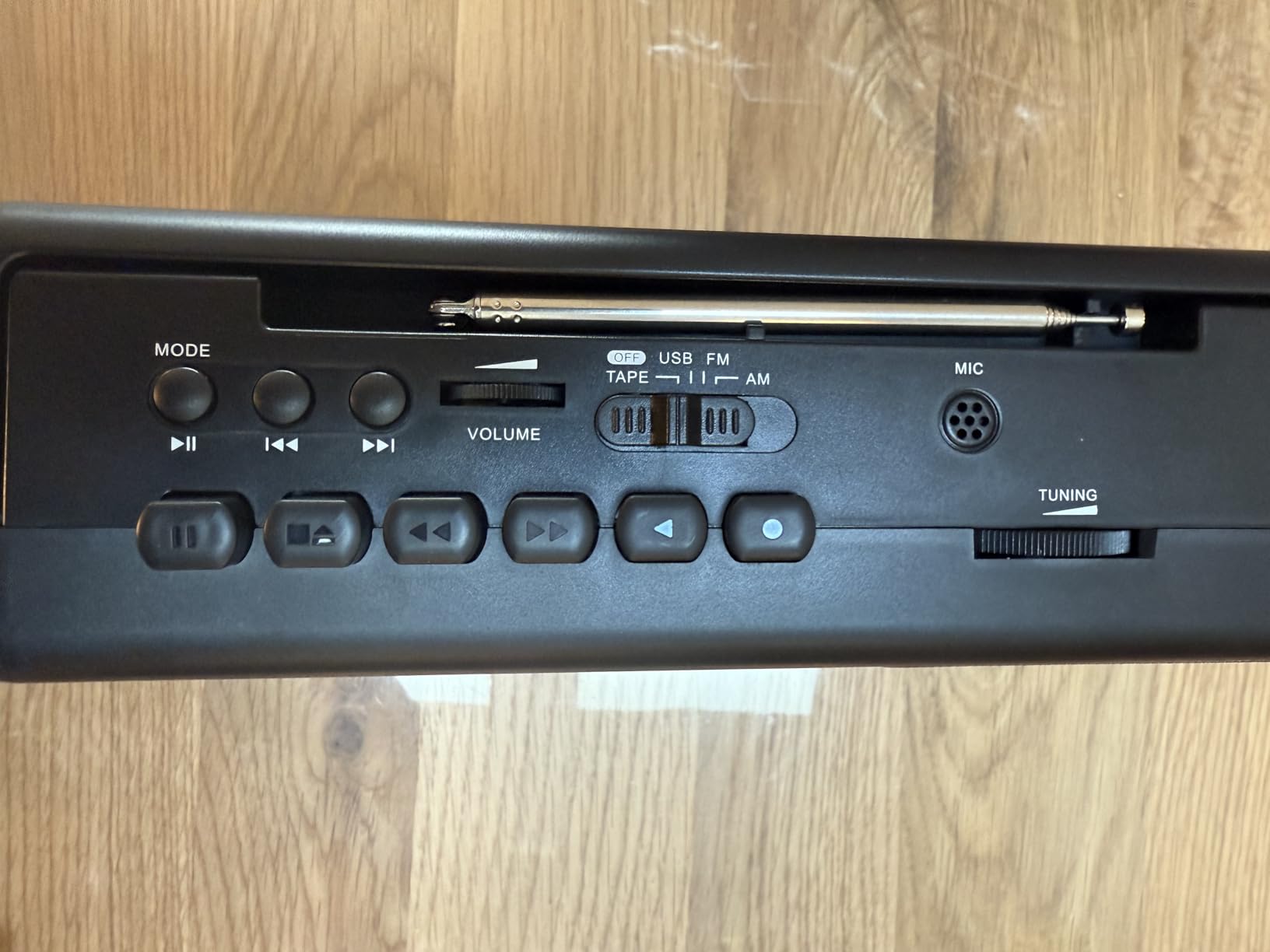 Cassette Tape Player and Tape Cassette Recorder with Bluetooth Boombox, AM/FM Radio, USB, Earphone Jack, Built-in Microphone, DC/AC Powered, Portable Cassette Player Recorder(White) customer photo 2