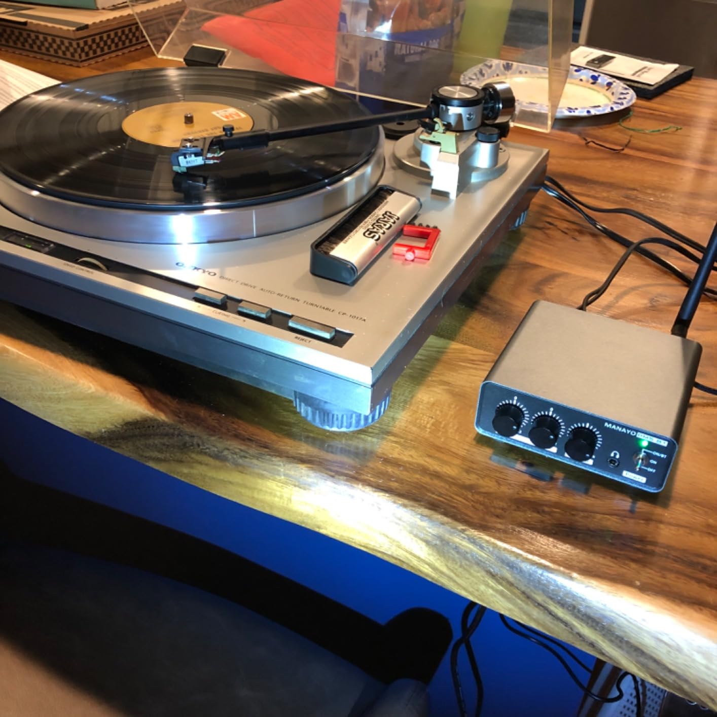 PM5BT Qualcomm Bluetooth Transmitter Phono Preamp for Turntables | Bluetooth transmitter phono preamplifier connects MM turntables to wireless speakers and headphones with EQ controls customer photo 2