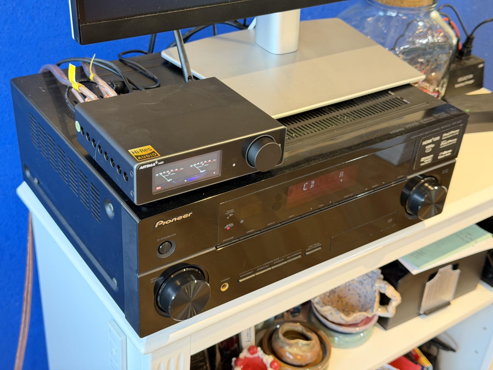 AIYIMA A80 Bluetooth Stereo Amplifier DAC HiFi Home Audio Component TPA3255 with PFFB,2 Channel Hi-Res Class D Power Amp | PC-USB COA Opt Inputs,Digital VU Meter | Pre-Out | TRS Balanced Input |Tone customer photo 2