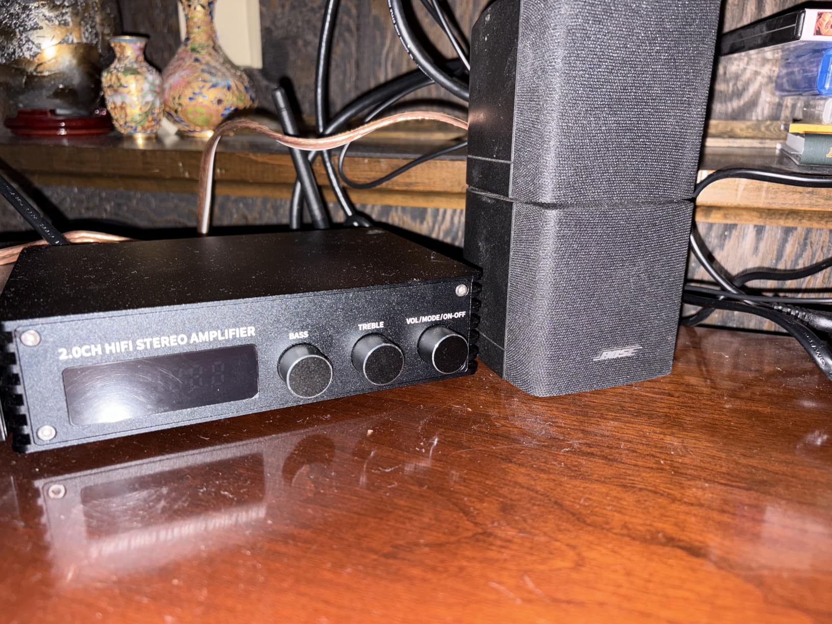 Inwa Bluetooth Audio Stereo Amplifier, 200W Dual Channel Mini Hi-Fi Stereo Receiver, 2.0CH Power Amp w/HDMI(ARC), Opt, Coax, USB, RCA for Home Speakers 100W x 2 with LED Display, Bass/Treble Control customer photo 1