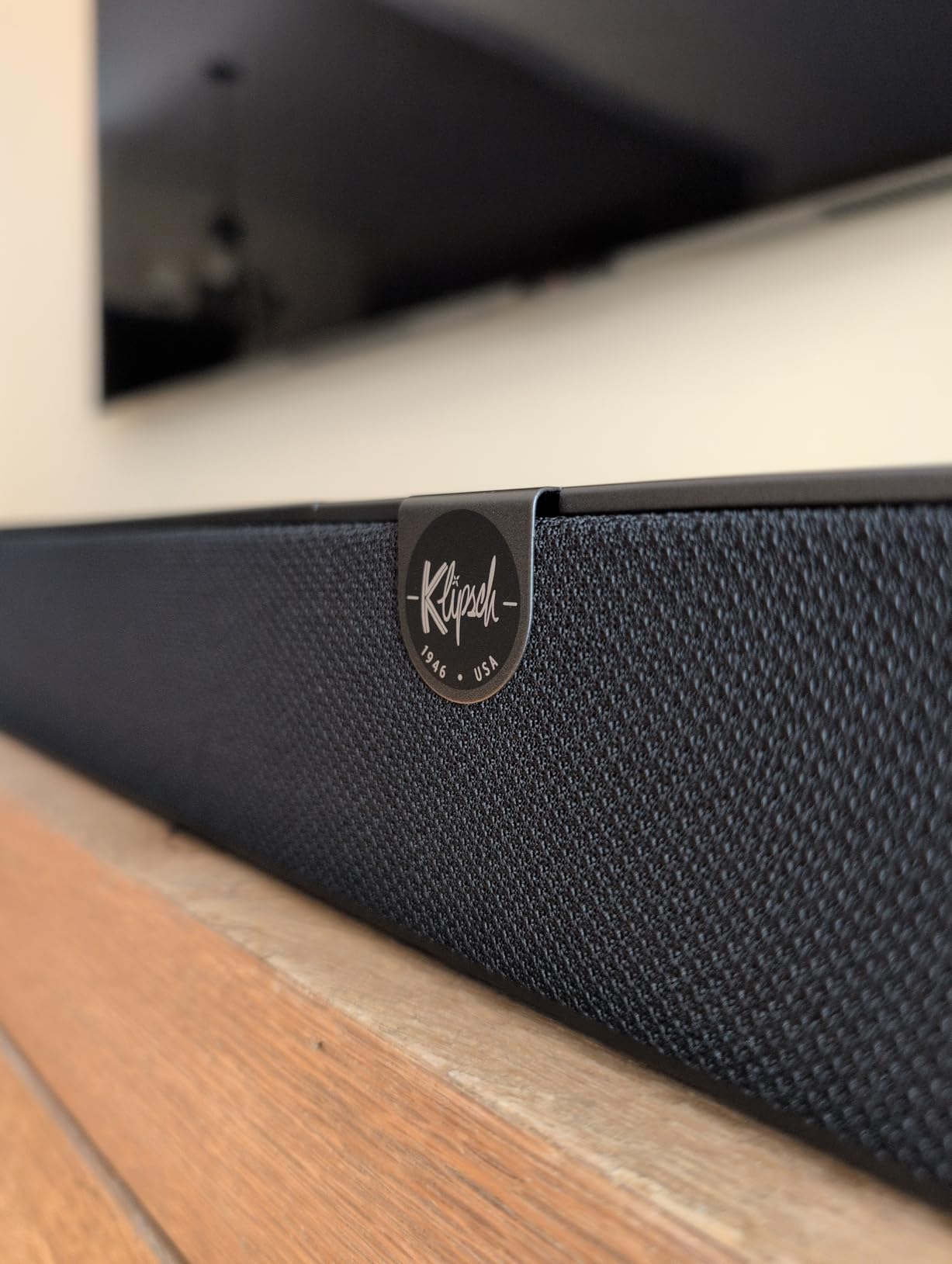 Klipsch Flexus CORE 300 5.1.2 Channel Powered by Onkyo Bluetooth Sound Bar with Dirac Live Room Correction, Dolby Atmos and Custom Tuned Bass - Walnut Without Wall Mount customer photo 1