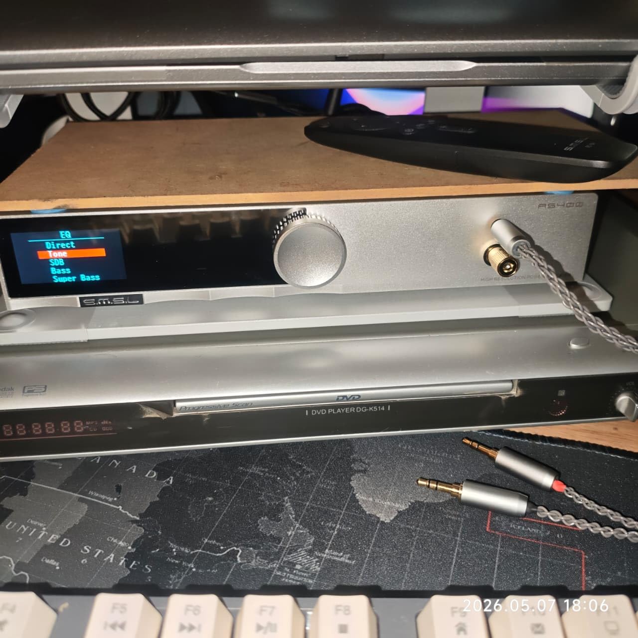 SMSL AS400 Power Amplifier DAC Headphone Amp 165W x2 2.1 Channel MA5332MS MM Phono Amp Bluetooth 5.1 CS43131 MQA CD DAC Preamp 4.4mm/6.35mm RCA/BT/USB/Opt/Coax/Phono/12S Input 768K/32Bit XMOS XU316 customer photo 2