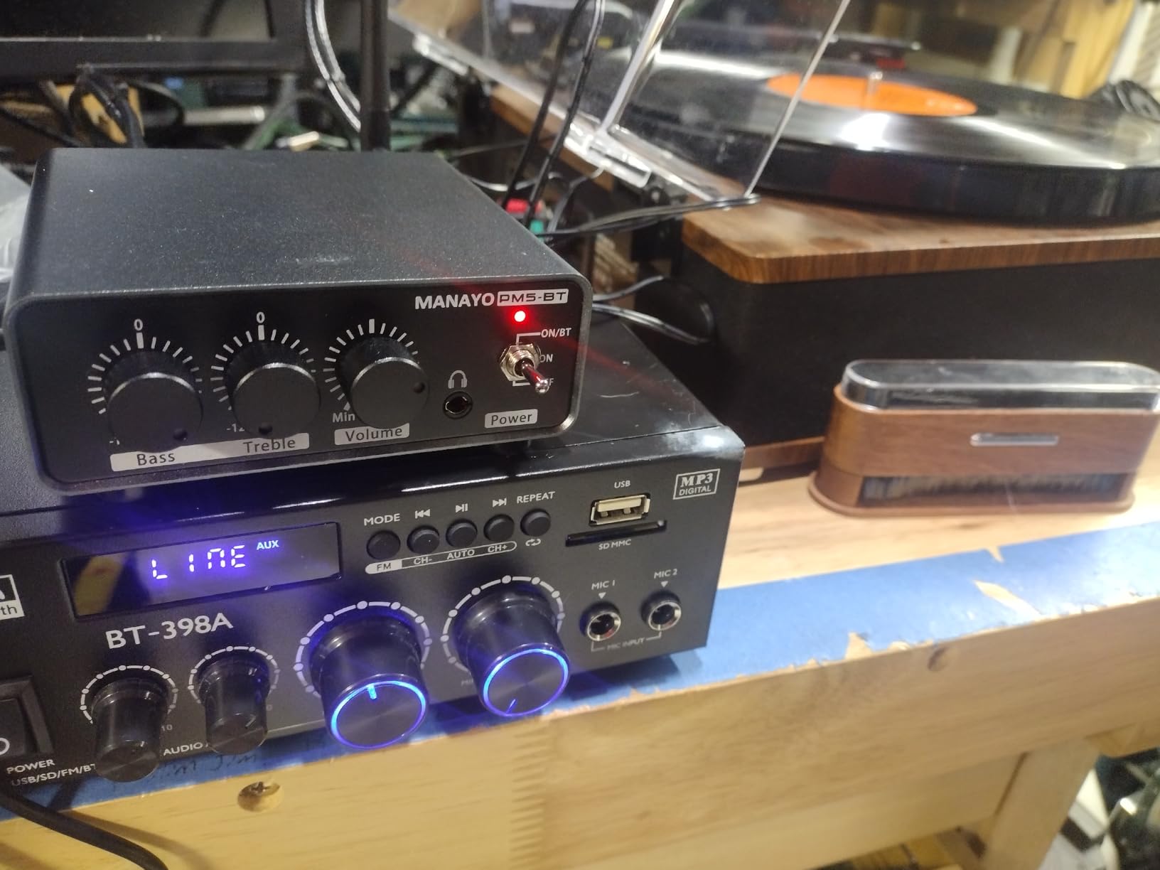 Phono Pre amp with Bluetooth Transmitter for Turntables | Hi-Fi stereo audio preamplifier connects MM or line turntables to Bluetooth speakers or active sound systems customer photo 2