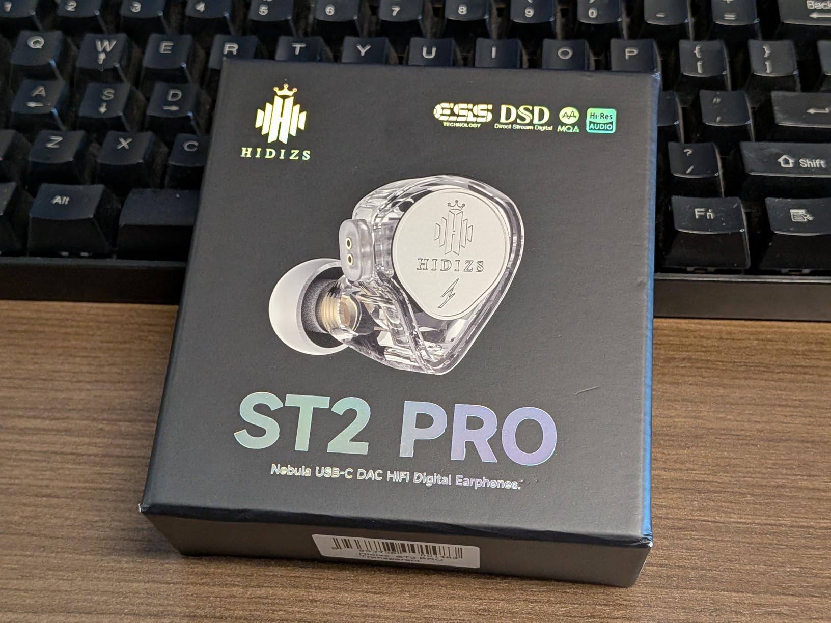 Hidizs ST2 Pro USB-C Earbuds Wired, Dual Magnetic Circuit 10mm Dynamic Drivers in Ear Monitor Headphones, ESS ES9218AC Pro DAC Chip, HD Mic, in-Line Control, Type-C DSP, OFC Cable, Transparent customer photo 1