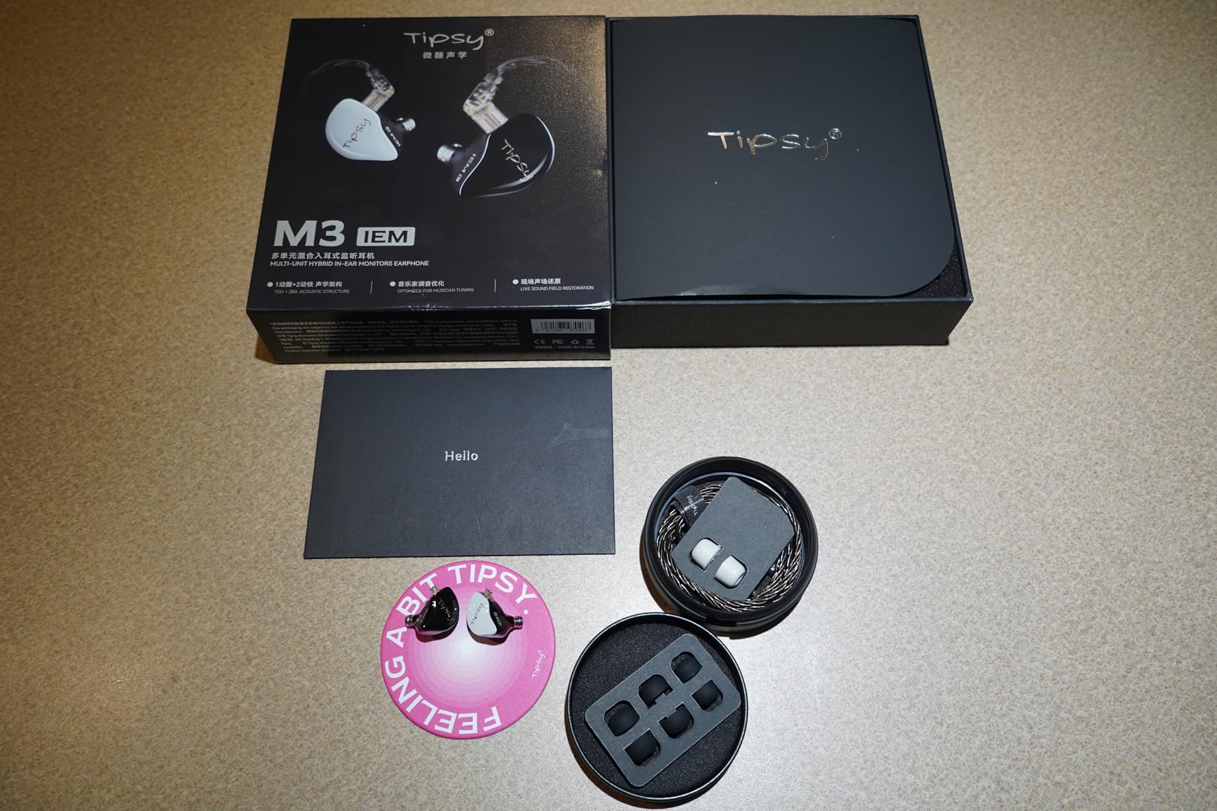 Tipsy M3 Professional IEM for Musicians, 2BA + 1DD Drivers, 36dB PNC, IPX5, Acoustic-Runway Technology, Skin-Friendly Resin, Detachable 0.78mm 2-pin Cable (No Mic, Green) customer photo 2
