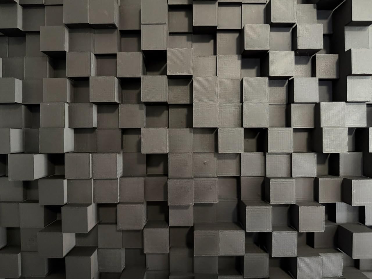 Acoustic Diffuser Wall Art, Black, 24