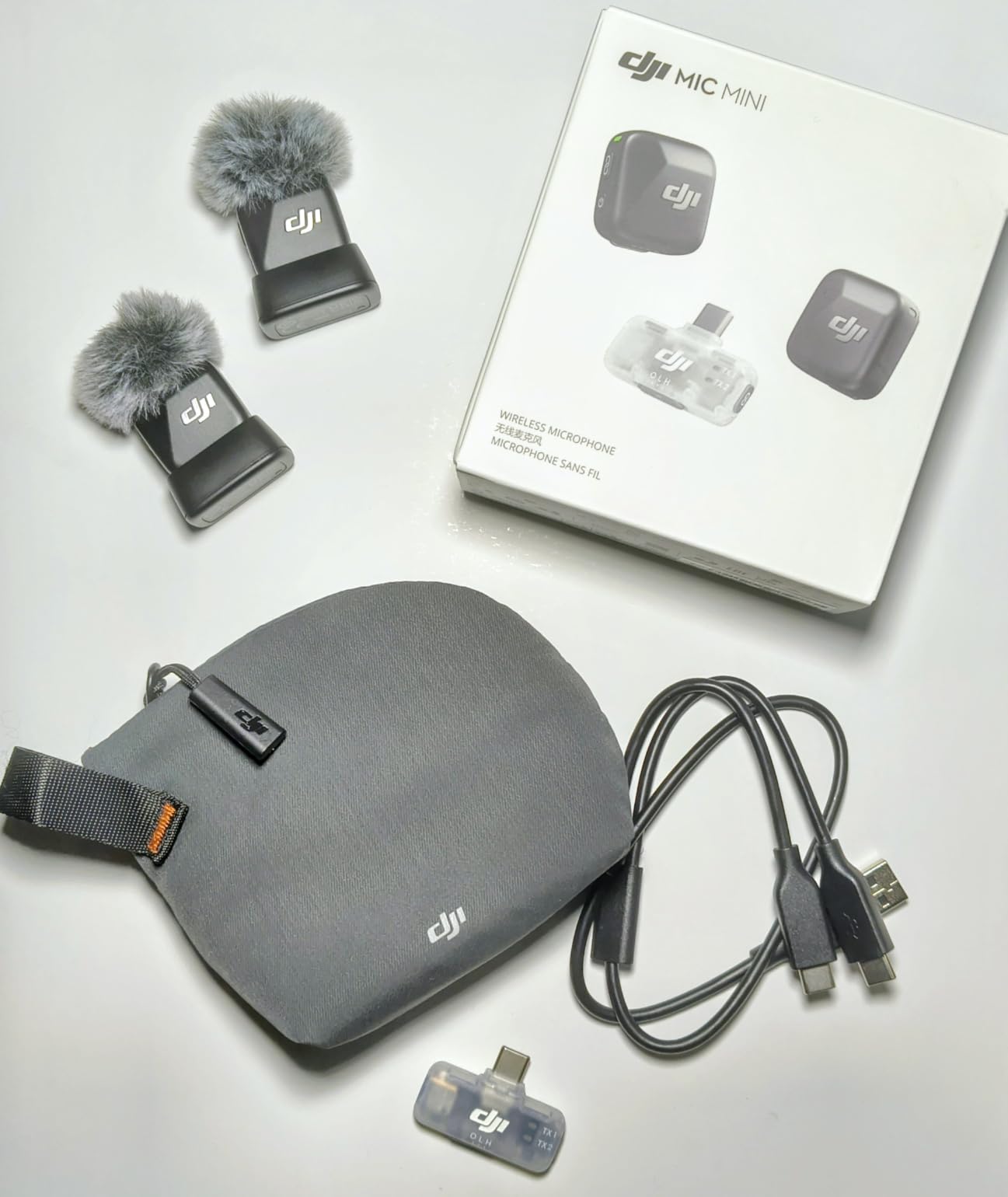 DJI Mic Mini (2 TX + 1 Mobile RX), Ultralight, Active Noise Cancelling - Wireless Lavalier Microphone for iPhone 17/16/15 & Android/PC/Tablet, Plug-and-Play, 300m Transmission, 300m Range, YouTube, Vlog customer photo 1