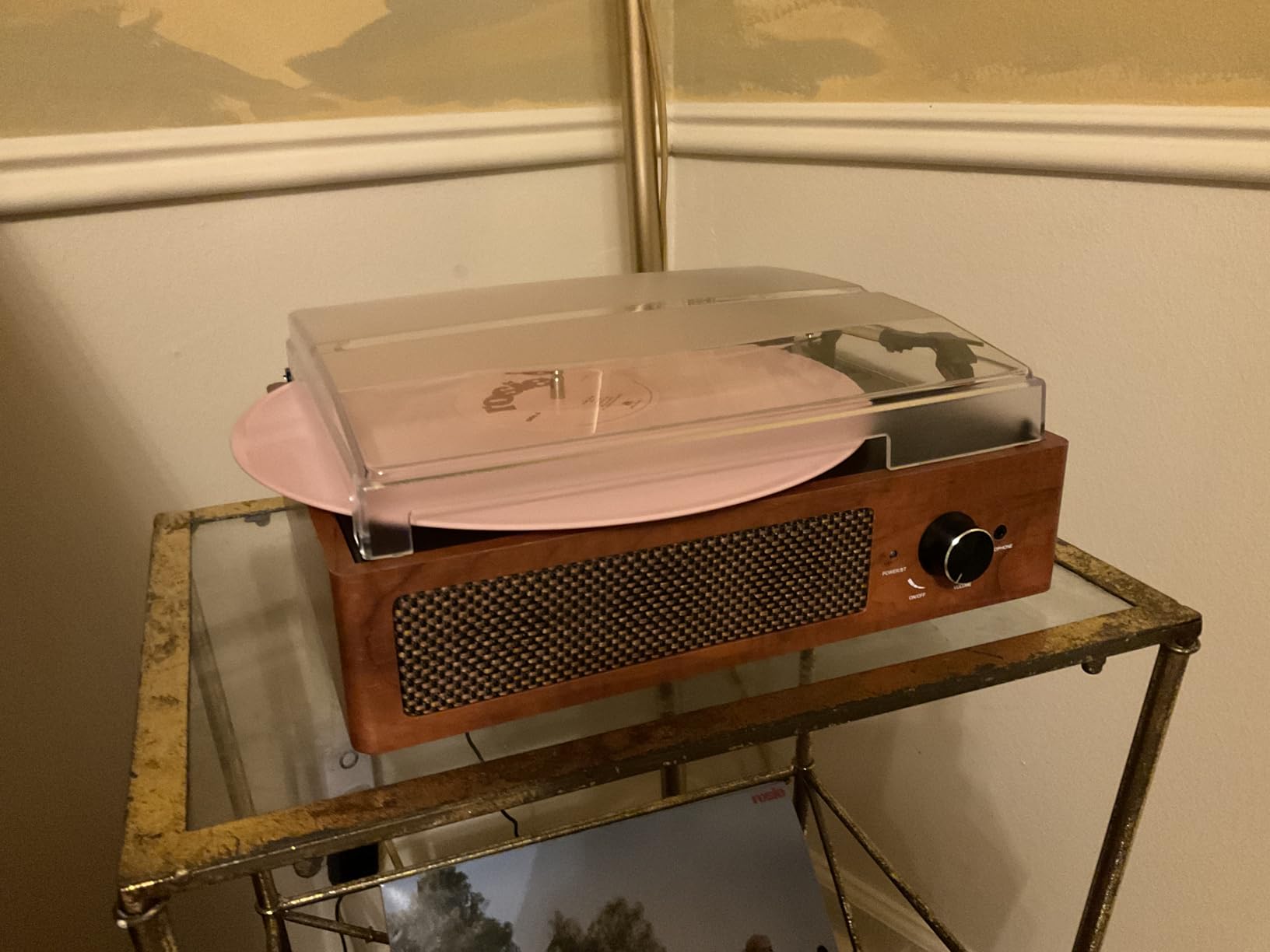 FEKTIK 10-in-1 Bluetooth Turntable with Built-in Speaker, Vinyl Record Player CD Cassette and FM Radio Combo, AUX in RCA Out USB MP3 Recording Headphone Jack Compact Stereo System for Home customer photo 2