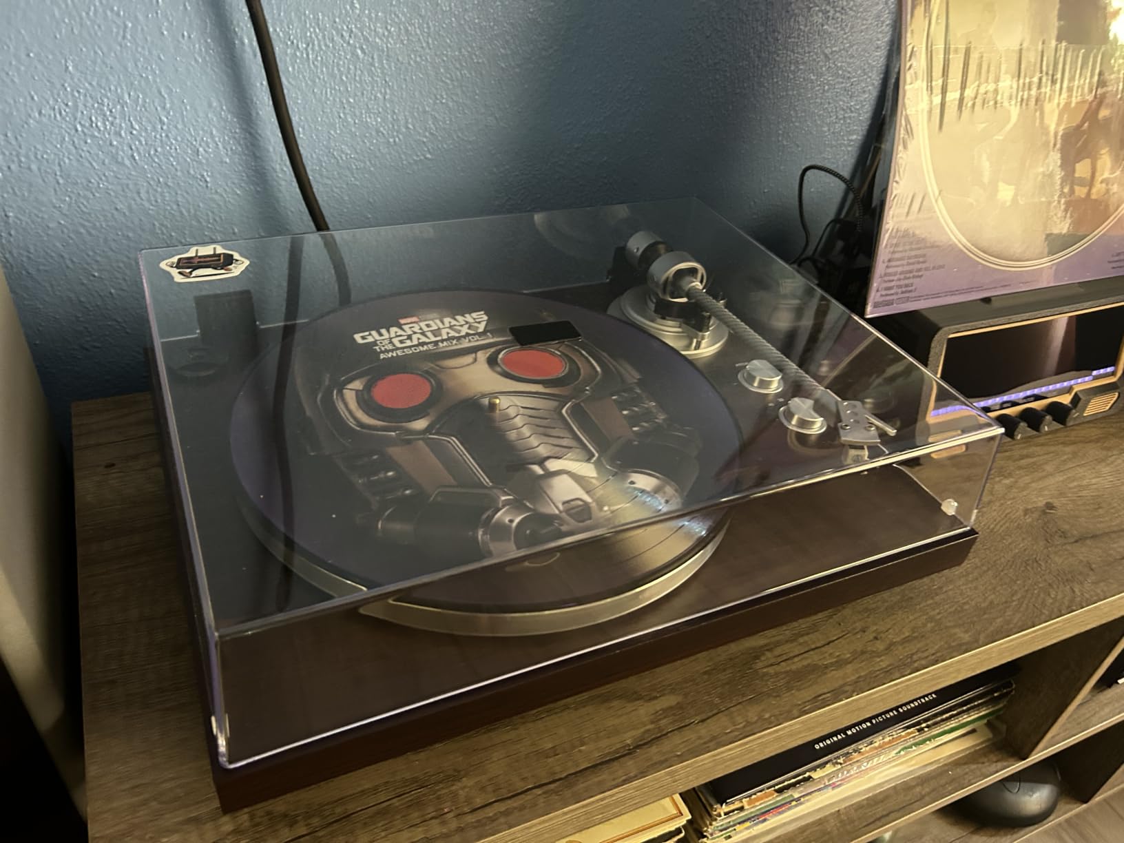 Retrolife Vinyl Record Players Turntable with BT Wireless Output, Dark Blue | USB to PC Digital Recording customer photo 1