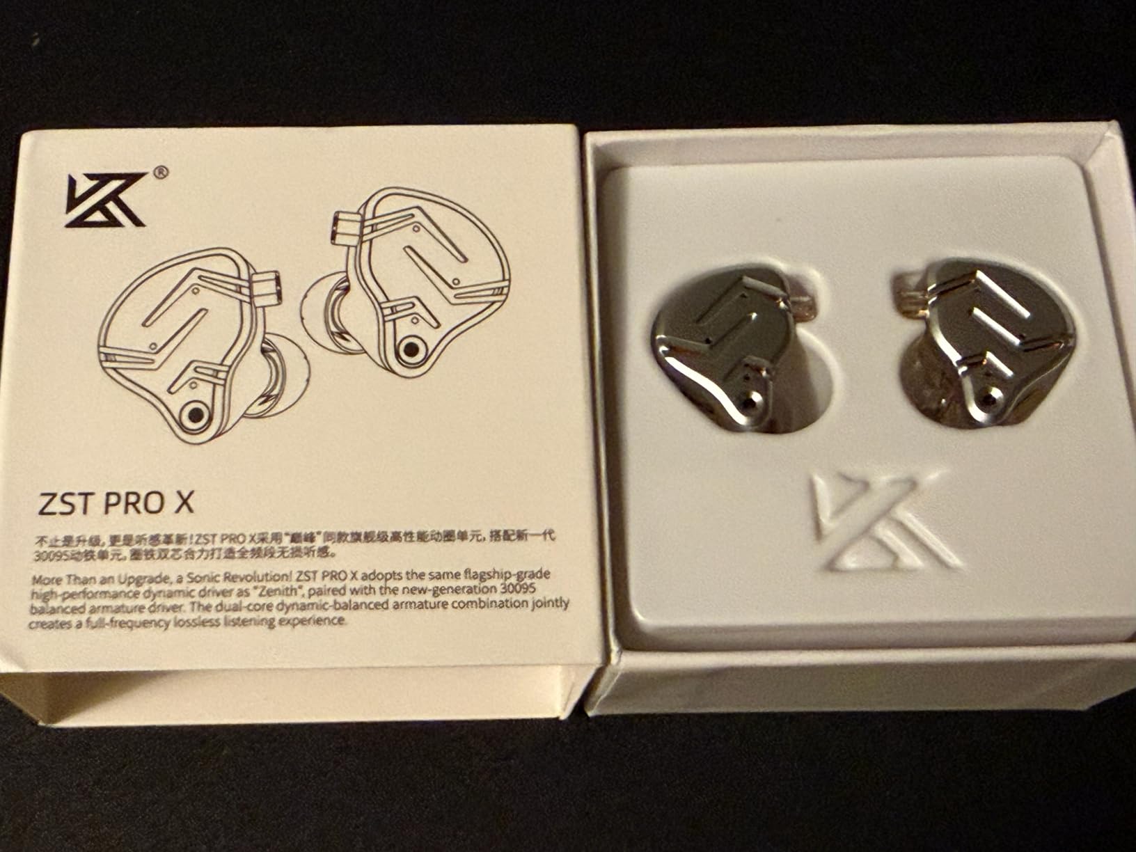 KZ ZST PRO X USB-C Wired Headphones Type-C in Ear Monitor, 1BA 1DD Hybrid Driver Gaming Earbuds USB C Wired Earphone, Deep Bass Sound IEM for Gaming Music Video (USBC with mic, Black Gold) customer photo 1