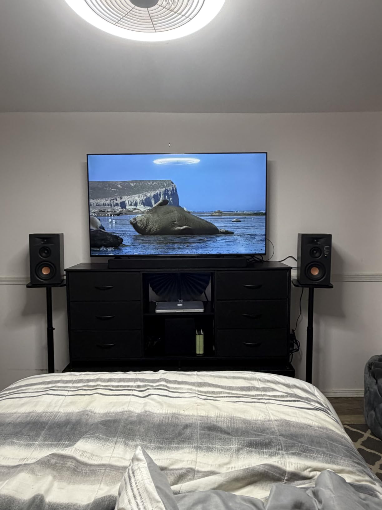 ULTIMEA 3-Way Powered Bookshelf Speakers for TV, Music, Record Player, BS-3 | RCA Input, 70W RMS, 5.25 inch Woofer, HDMI ARC, Bluetooth 6.0, Auracast, SUB OUT customer photo 2