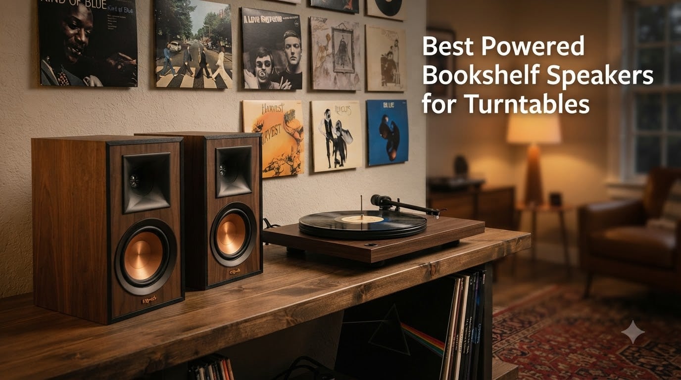 Best Powered Bookshelf Speakers for Turntables