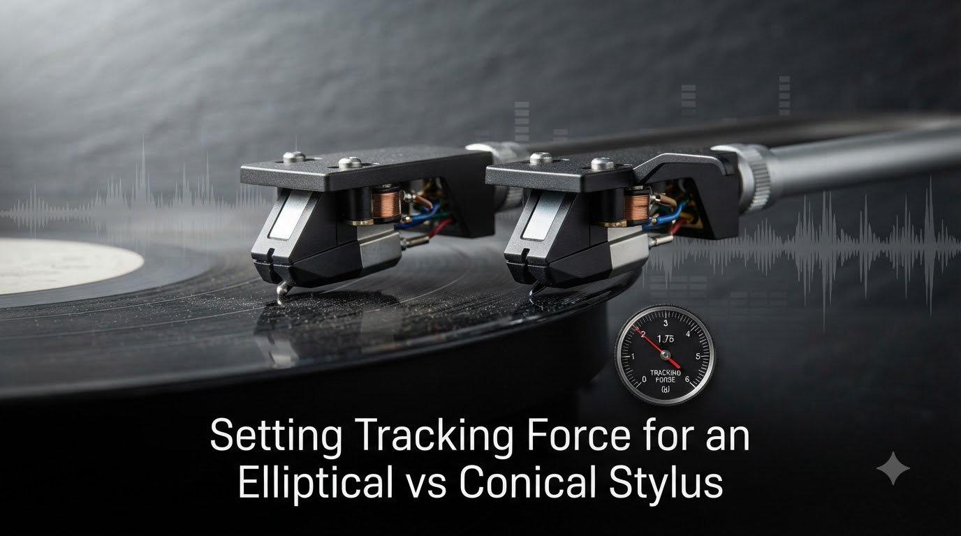 Setting Tracking Force for an Elliptical vs Conical Stylus